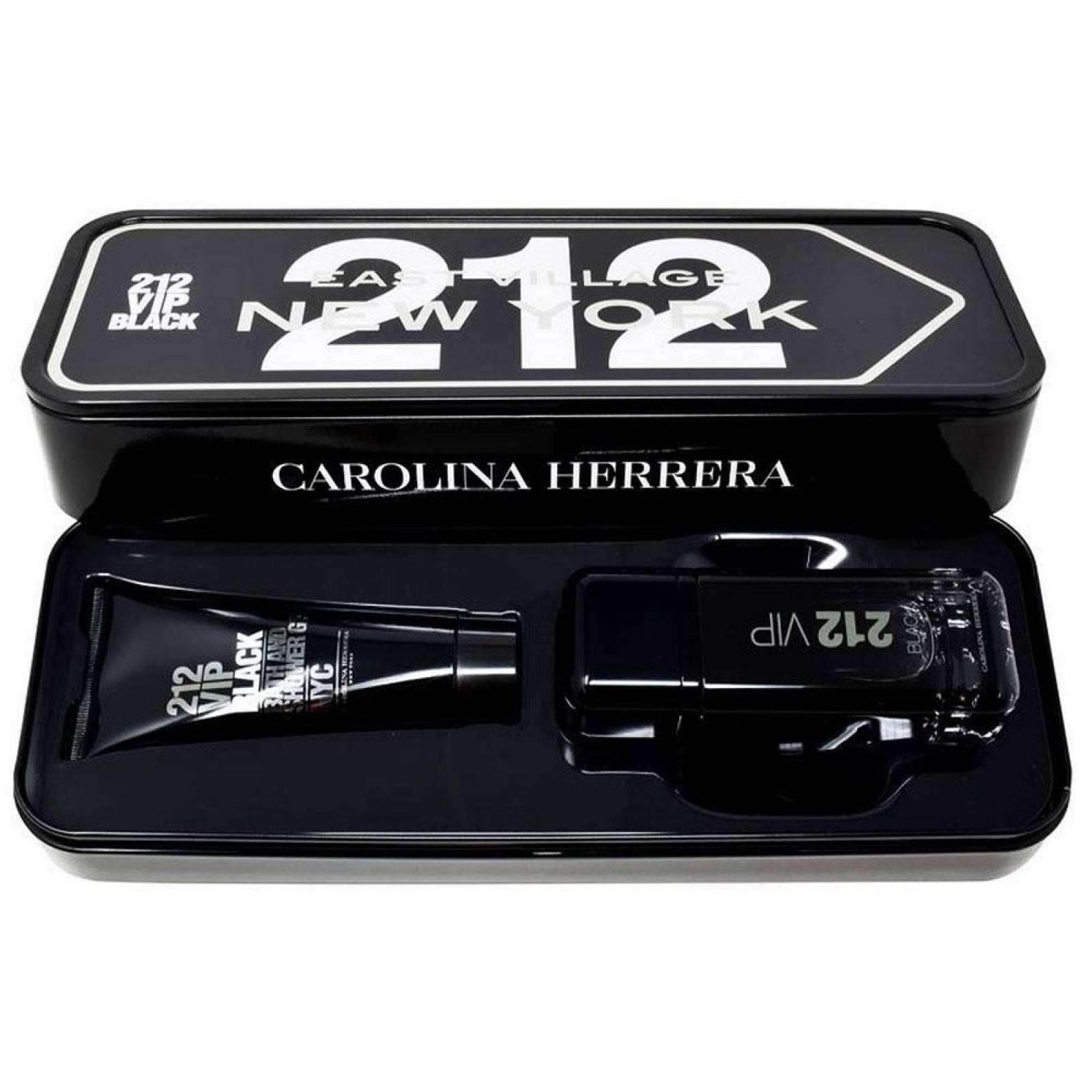 Carolina Herrera Set 212 Vip Black Parfum 100ml Para Hombre 