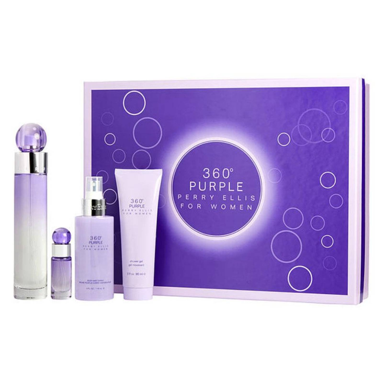 Perry Ellis Set 360 Purple Women Parfum 118ml Para Mujer