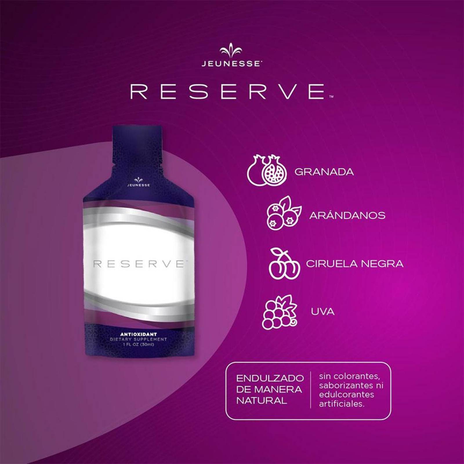 Suplemento Dietético Antioxidante Jeunesse Reserve - S021 