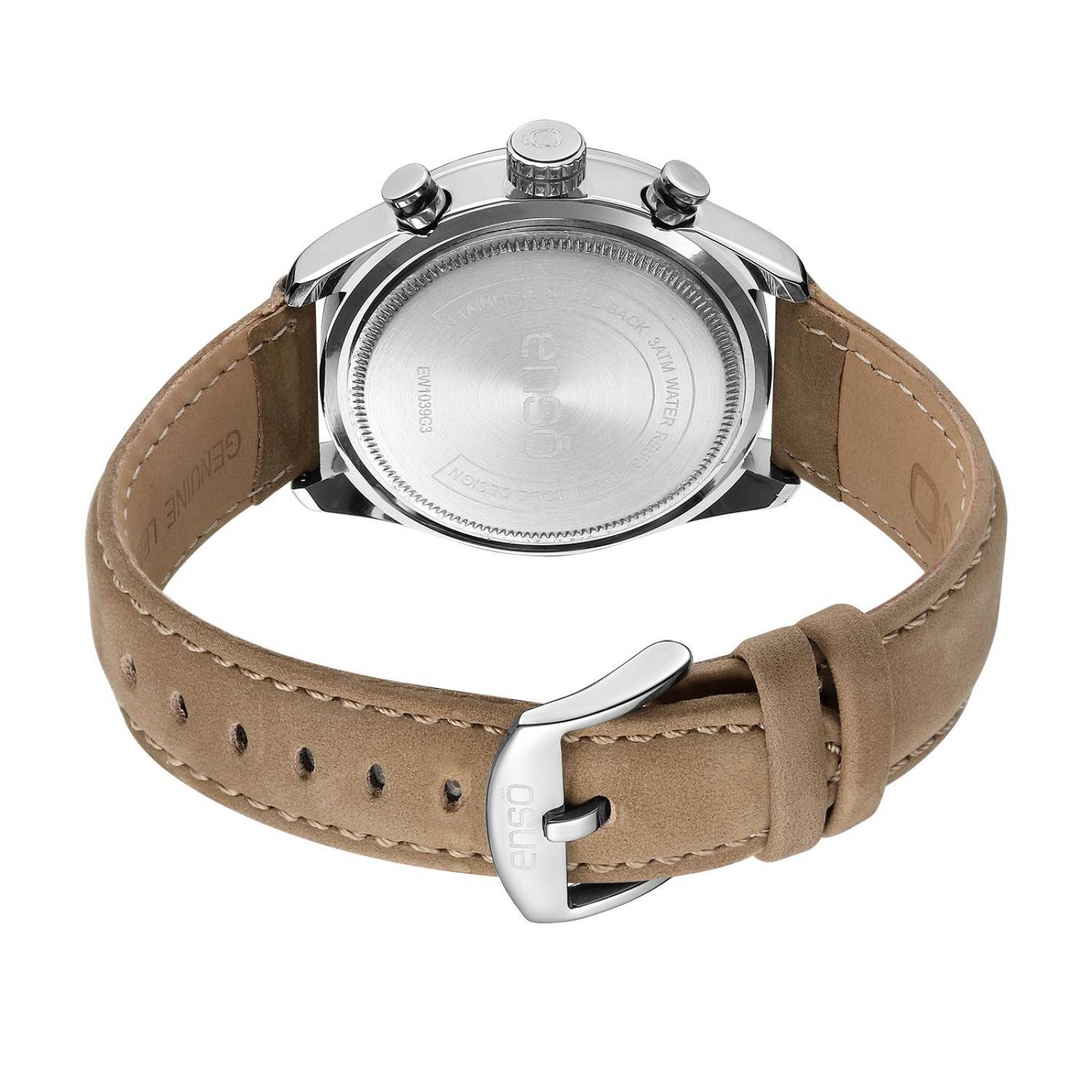 Reloj Enso Casual Café EW1039G3 De Cuero Para Hombre 
