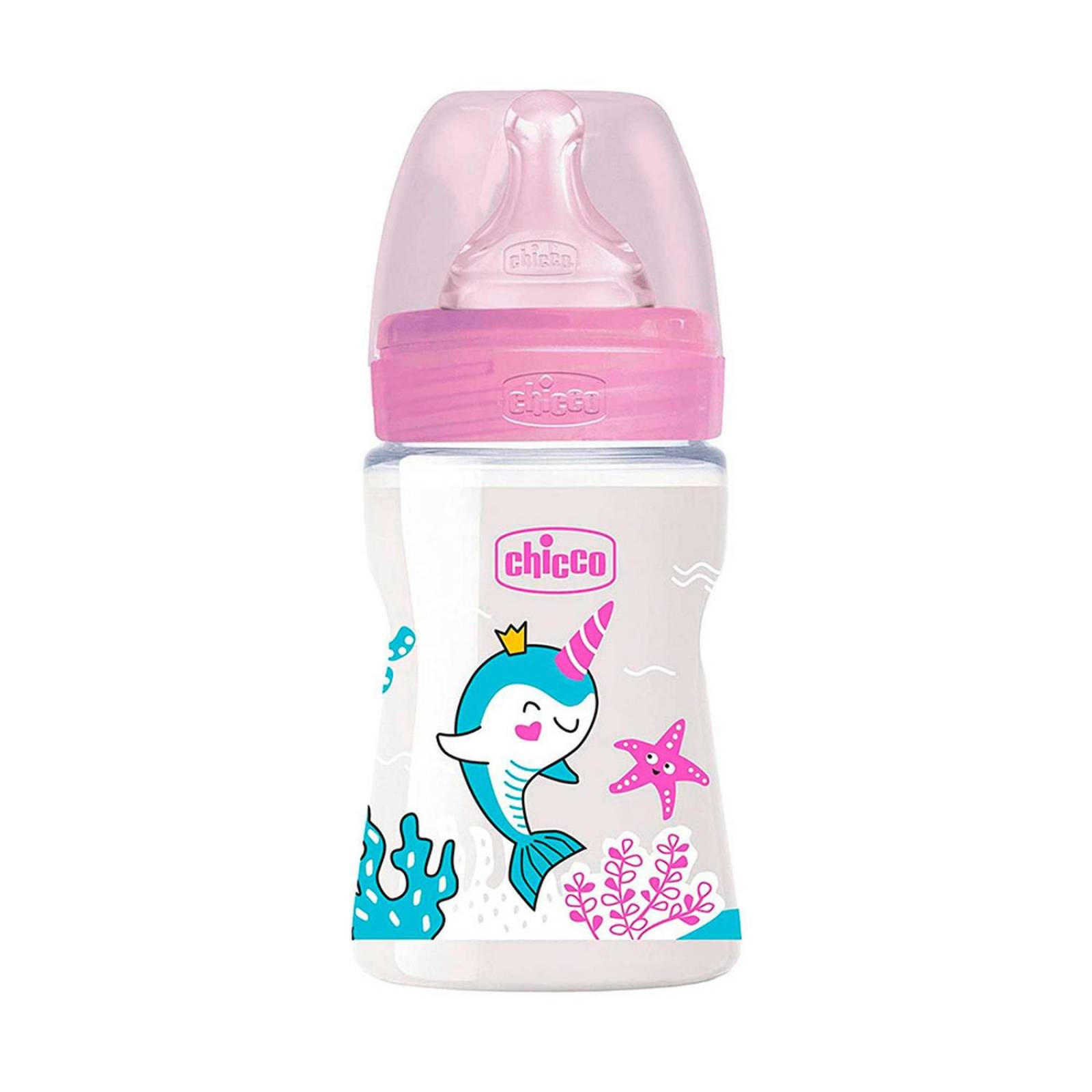 Biberón Chicco Well Being Silicona 150ml - S009 Rosa