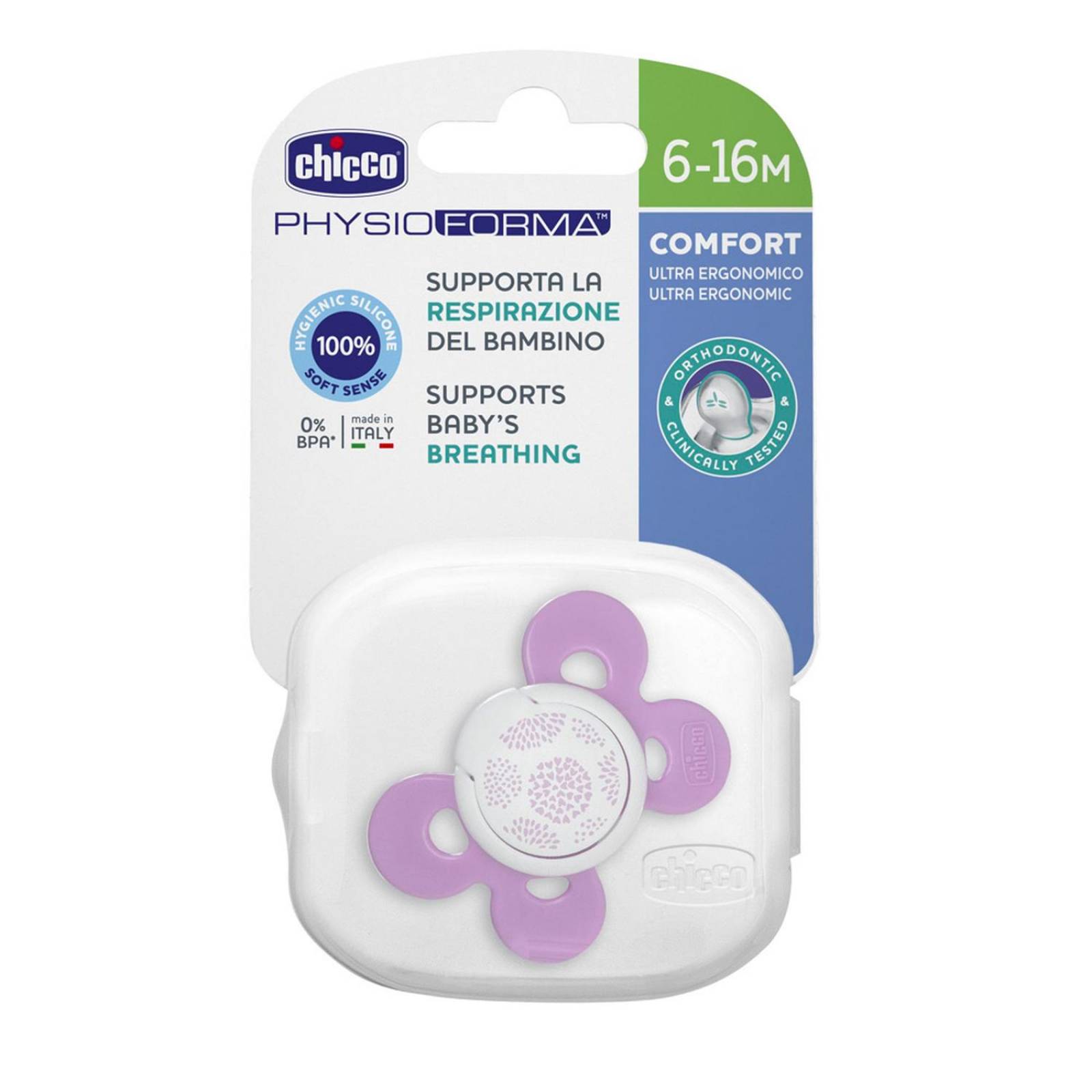Chupón Chicco Physioforma Comfort 6 a 16 meses - S009 Purpura
