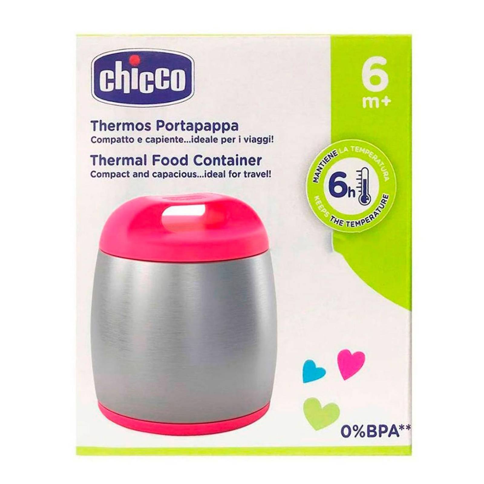 Contenedor de Alimentos Chicco Thermal Bottle 350ml - S009 Rosa