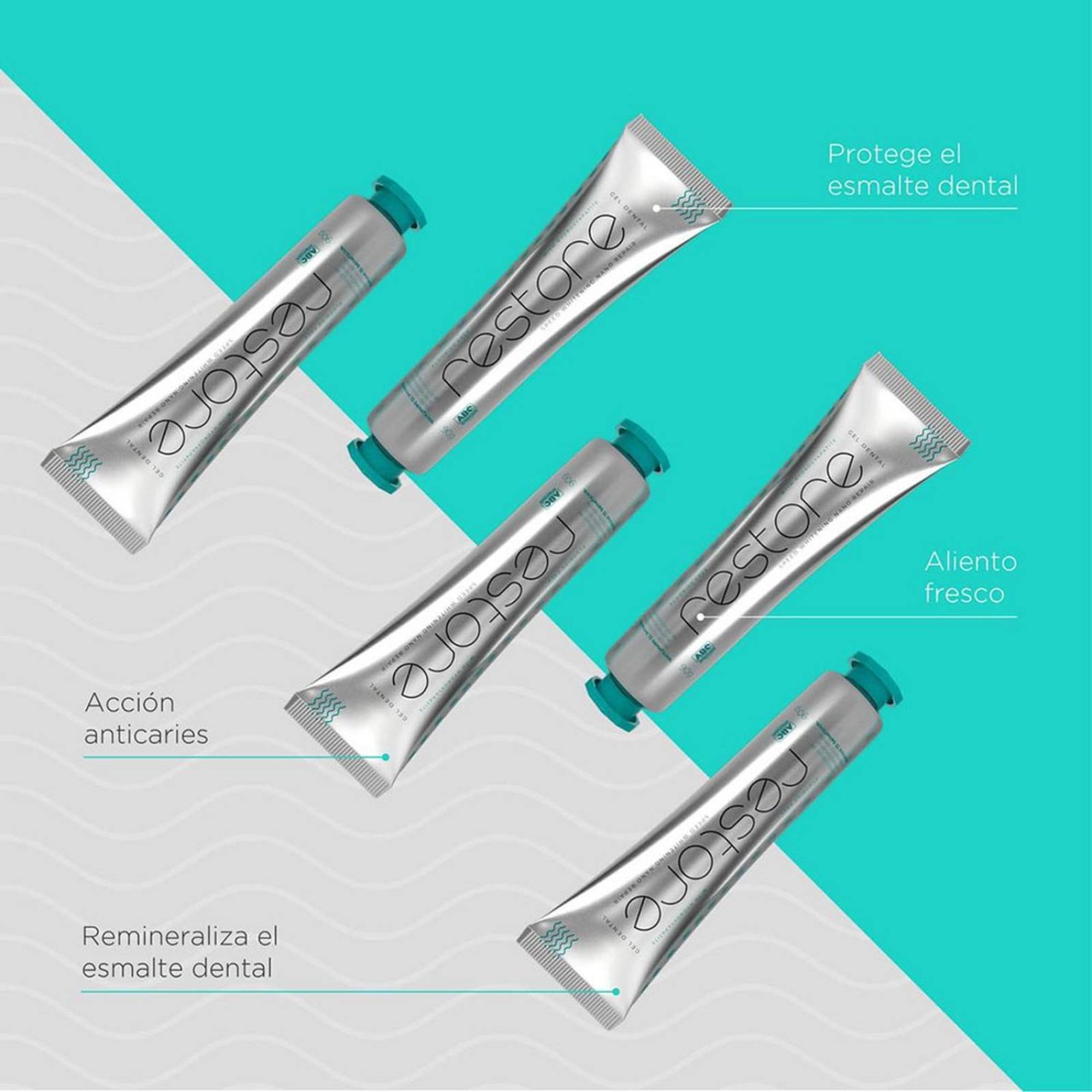 Pasta Gel Dental Blanquea Ant Caries Jeunesse Restore Nano 