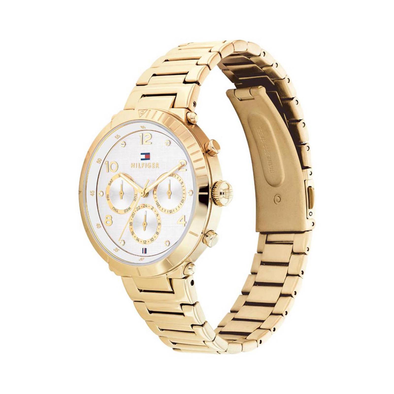 Reloj Tommy Hilfiger Emery Dorado Acero Inox Para Mujer