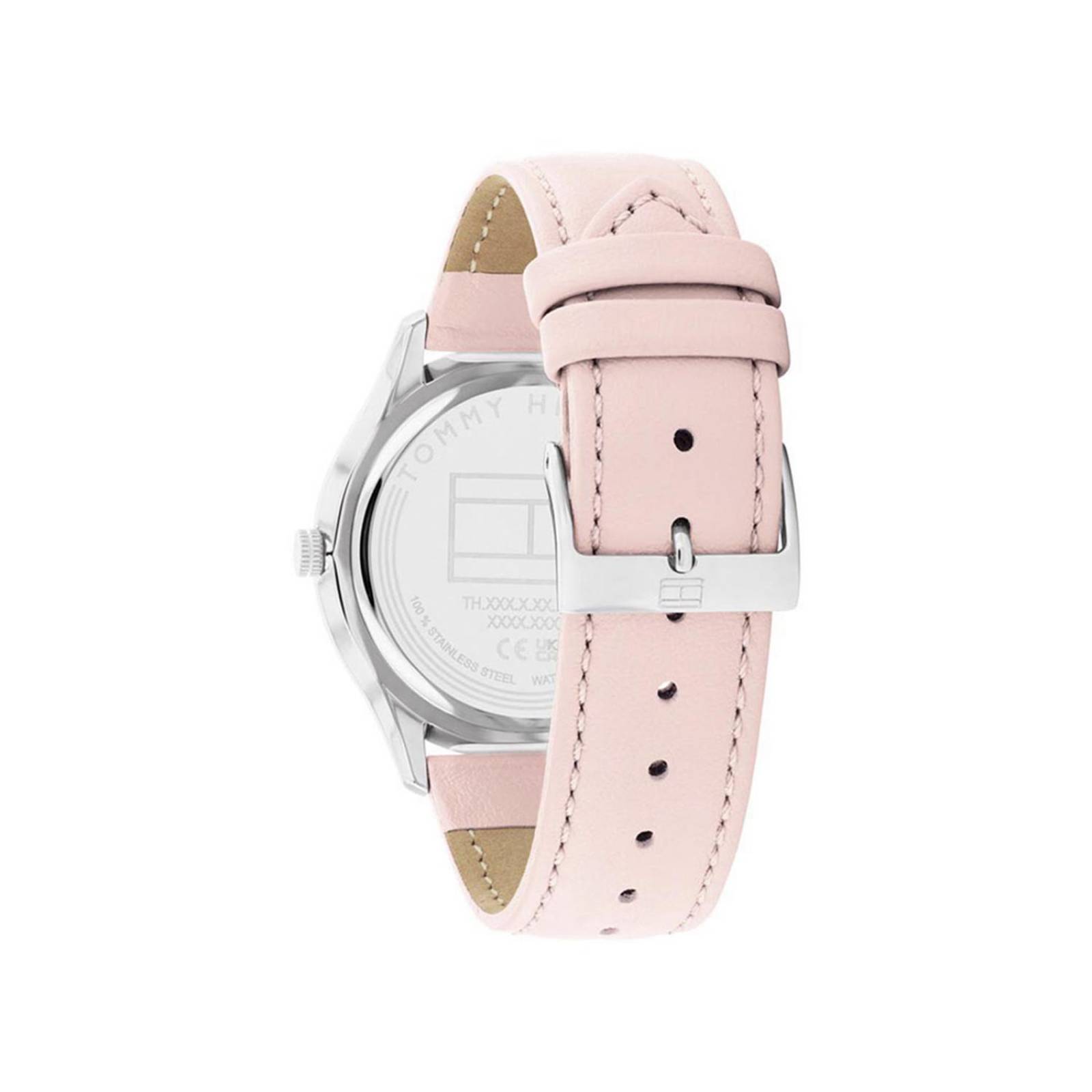 Reloj Tommy Hilfiger Para Mujer De Cuero Gris 1782619 Ss Color de