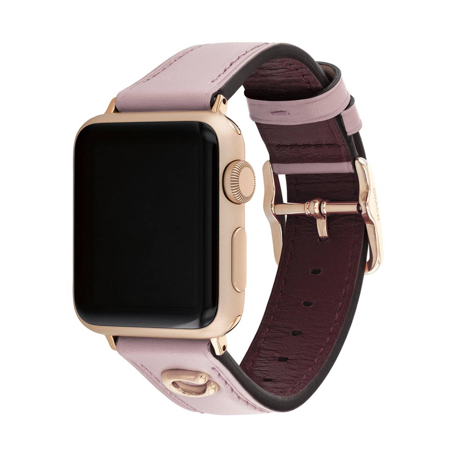 Correa Coach De Piel Apple Watch Rosa 14700164 Mujer 