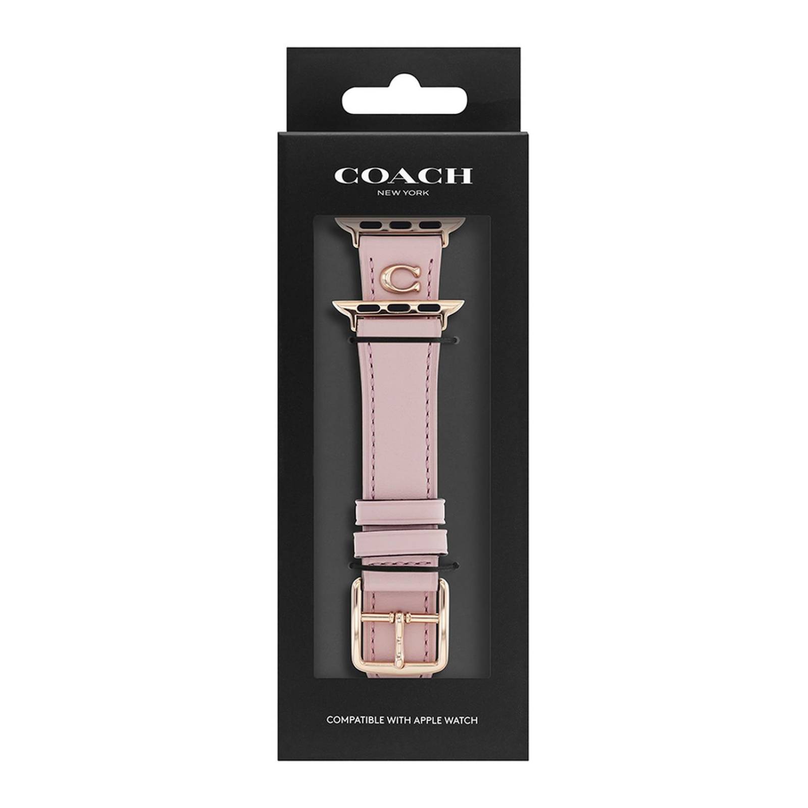 Correa Coach De Piel Apple Watch Rosa 14700164 Mujer 