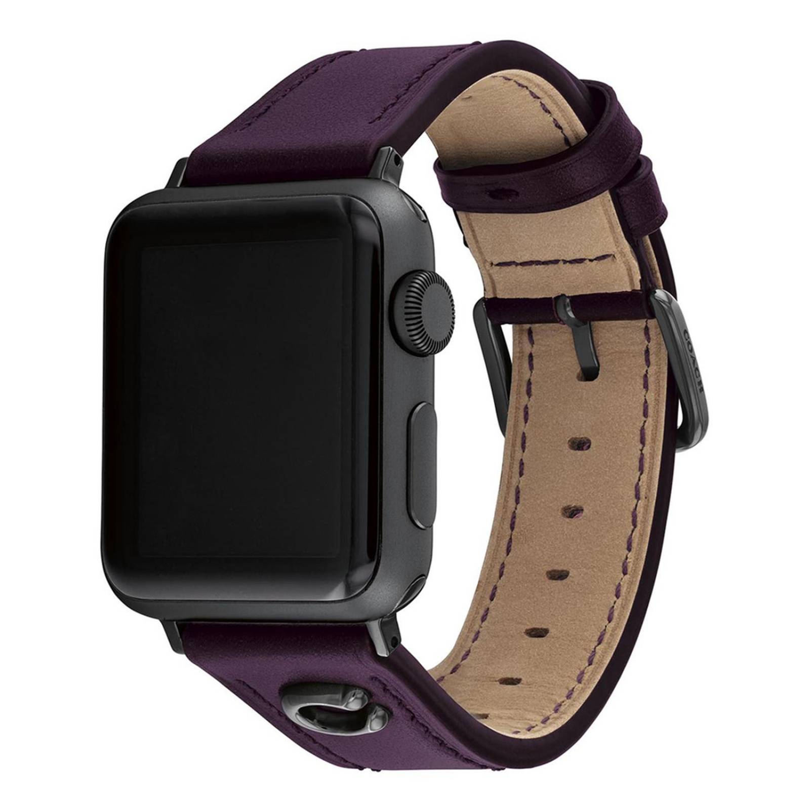 Correa Coach De Piel Apple Watch Violeta 14700141 Mujer 