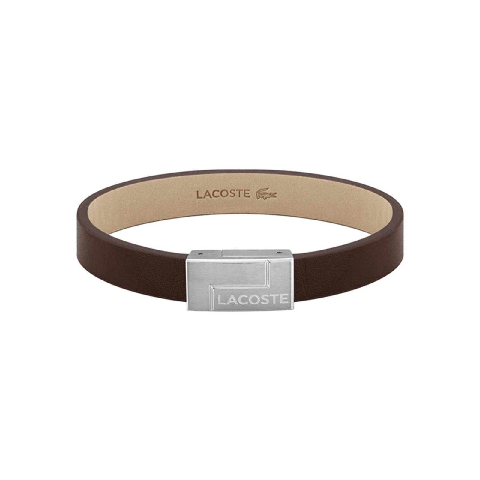 Pulsera Lacoste Cuero/Acero Inoxidable 2040071 para Hombre