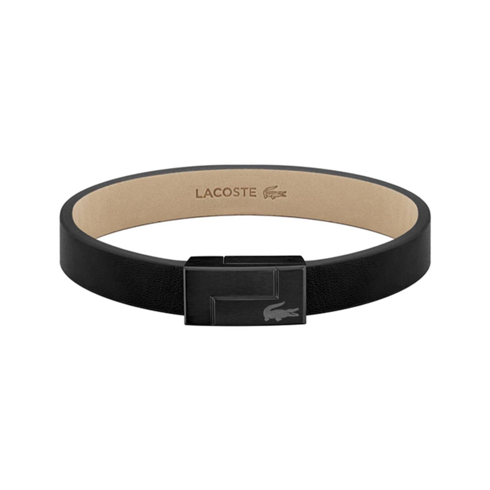 Pulsera Lacoste Cuero/Acero Inoxidable 2040073 para Hombre