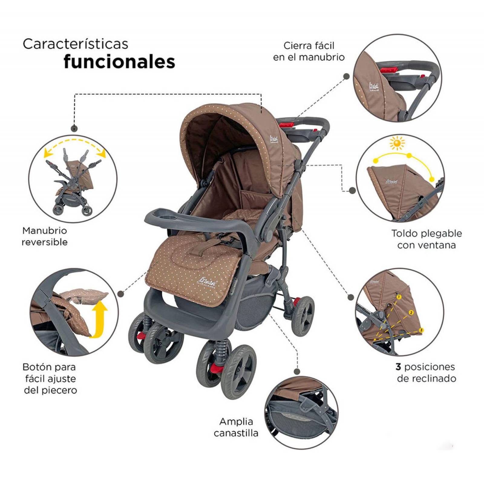 Set Carriola D'bebé Travel System Aventura de 0 a 36 meses
