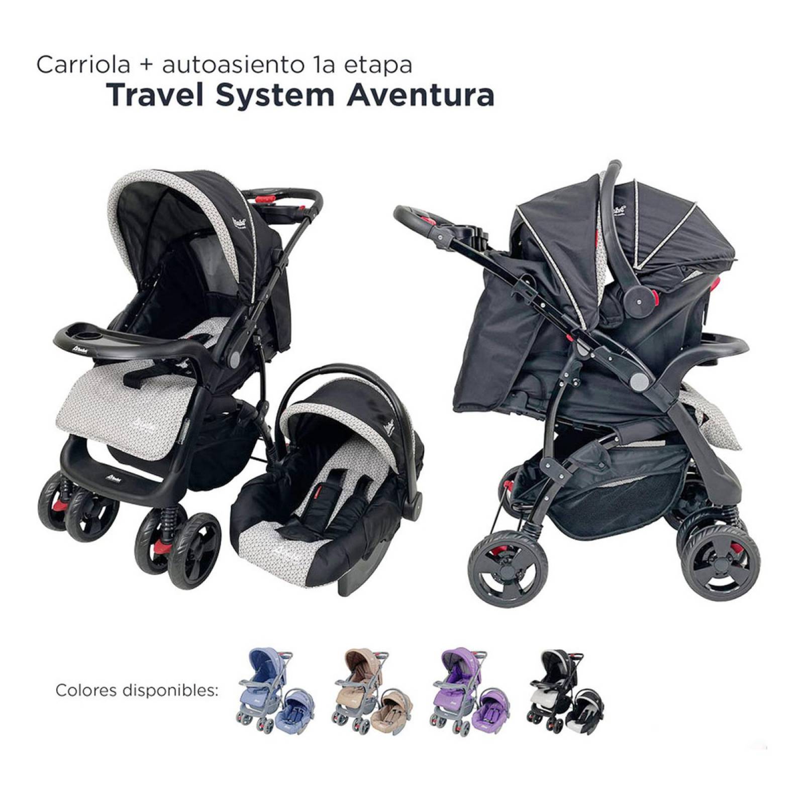 Set Carriola D'bebé Travel System Aventura de 0 a 36 meses