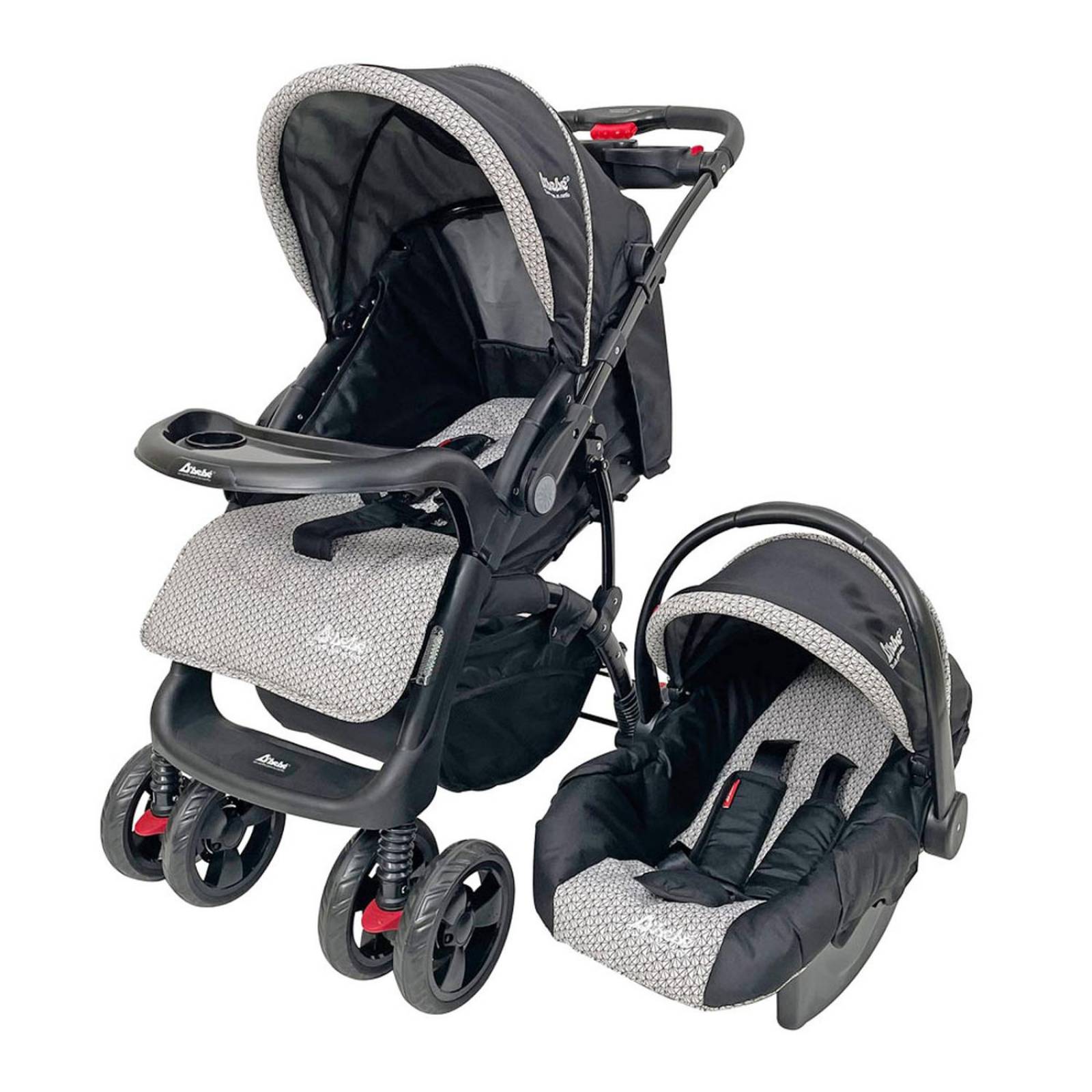 Set Carriola D'bebé Travel System Aventura de 0 a 36 meses Negro