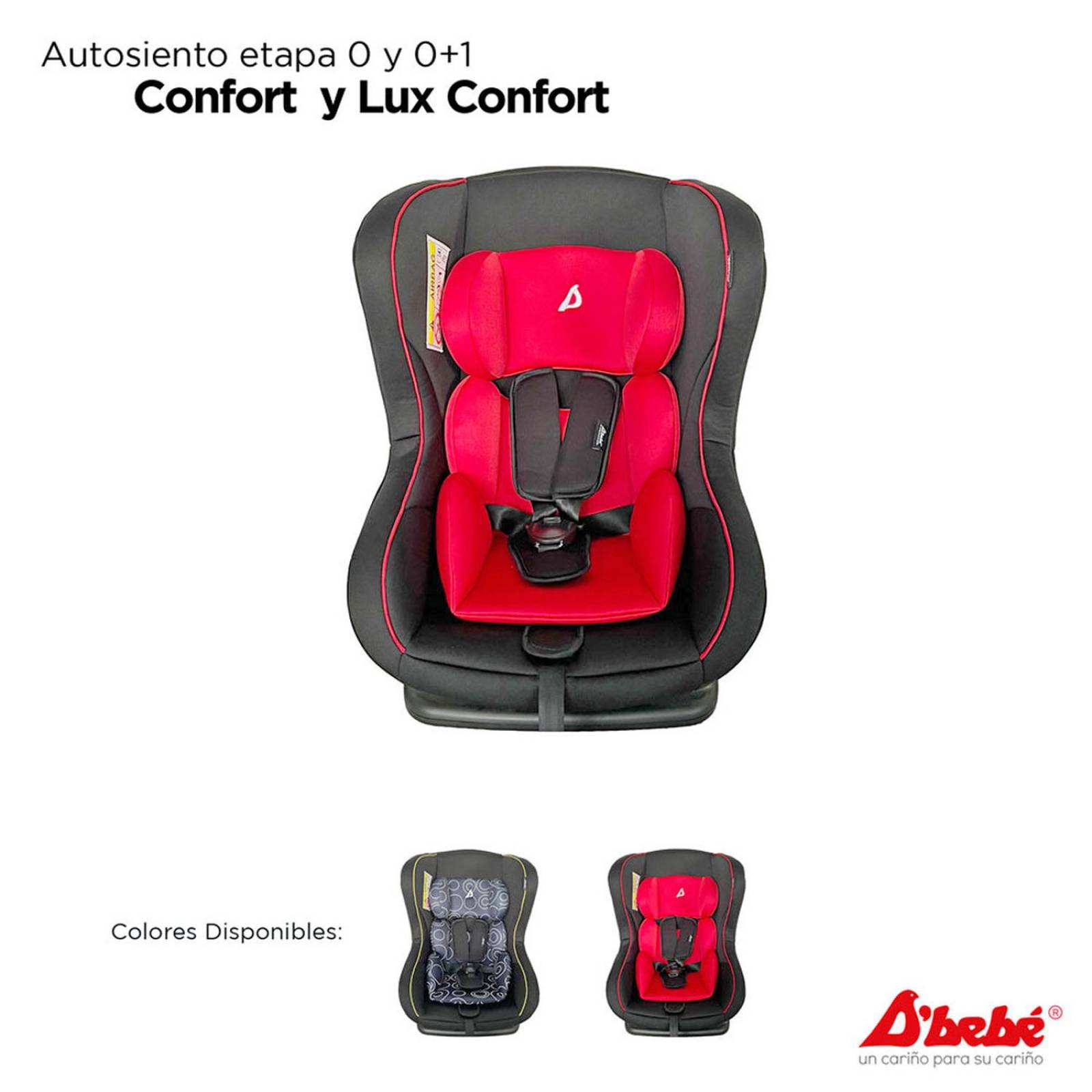 Autoasiento Etapa 2 D'bebé Confort Unisex de 0 a 18kg Rojo