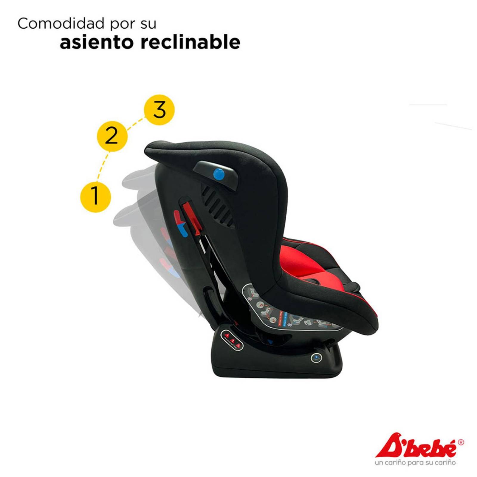 Autoasiento Etapa 2 D'bebé Confort Unisex de 0 a 18kg Rojo