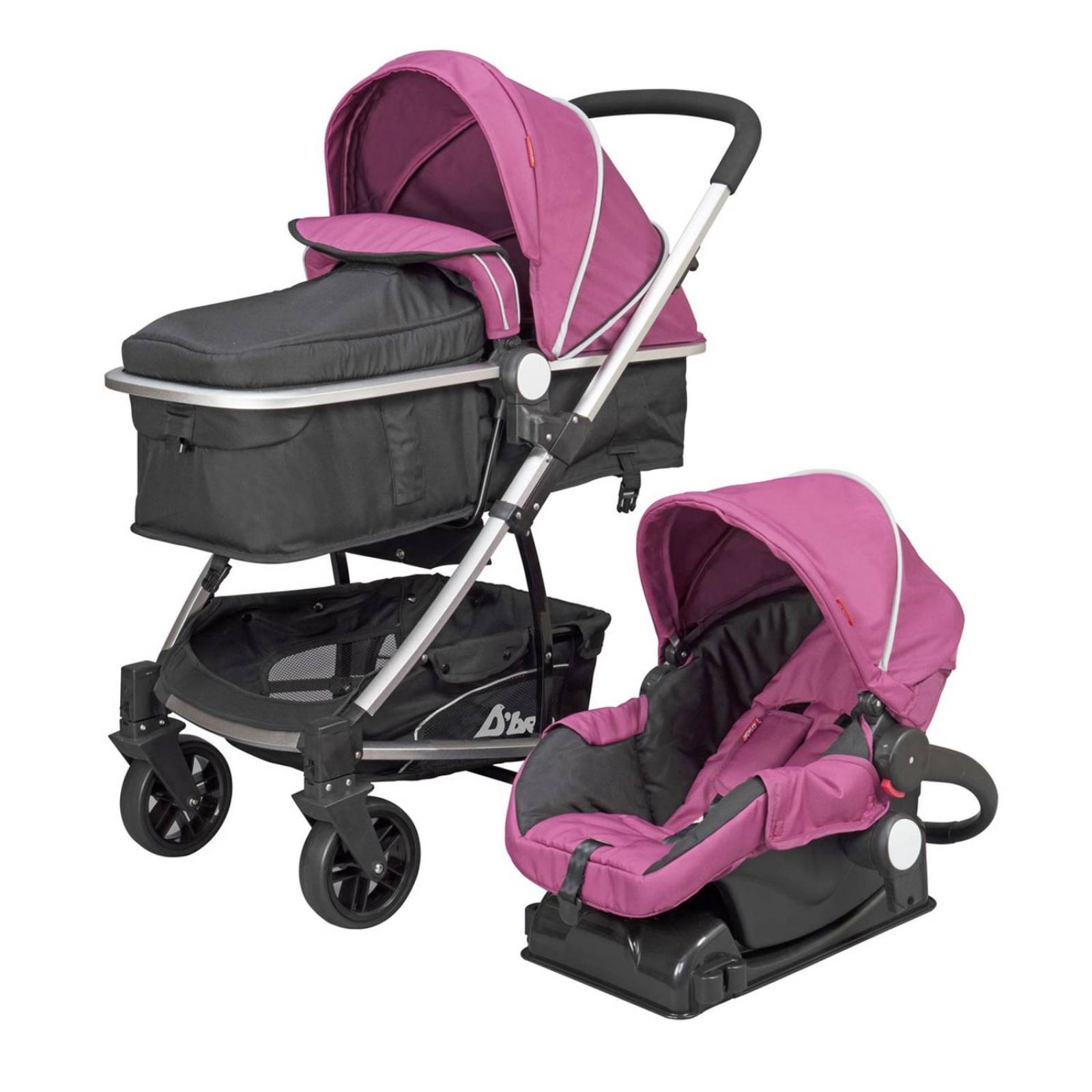Set Carriola D'bebé Travel System Crown de 0 a 36 meses Morado