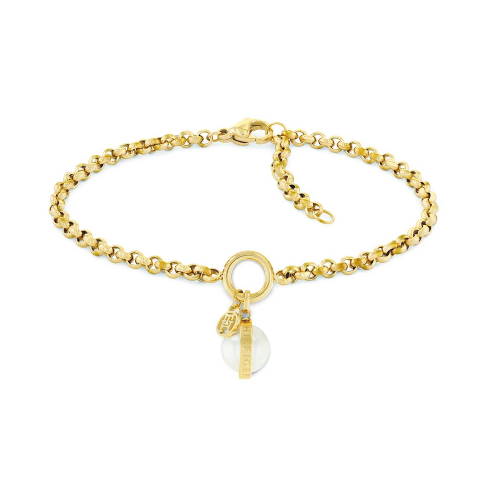 Pulsera Tommy Hilfiger Orb/Pearl Dorado para Mujer 