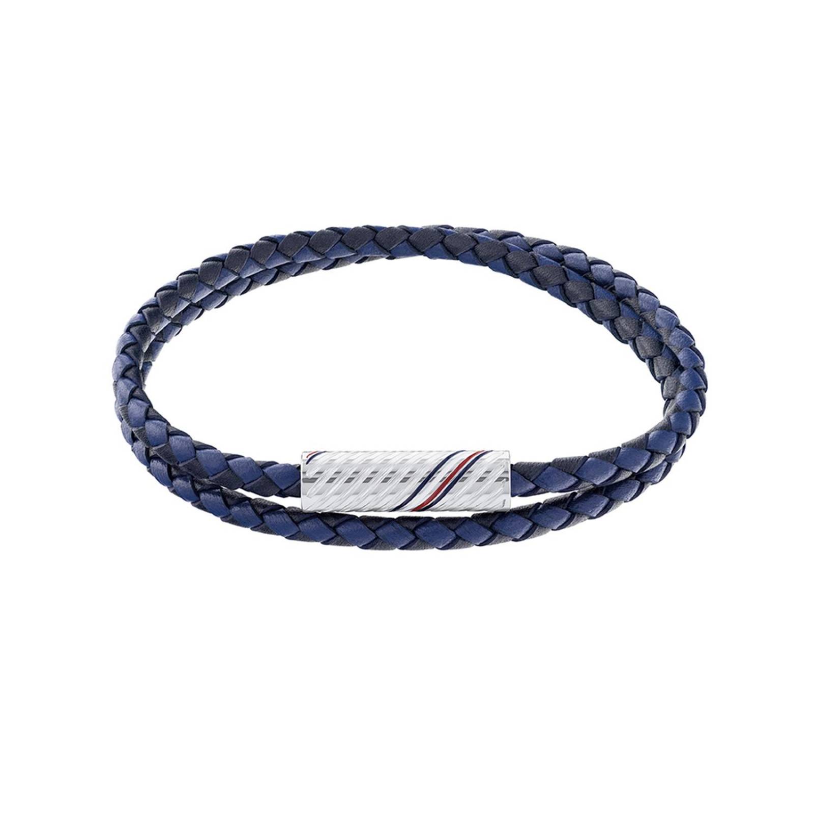 Pulsera Tommy Hilfiger 2.0 Double Wrap Braid Azul Hombre
