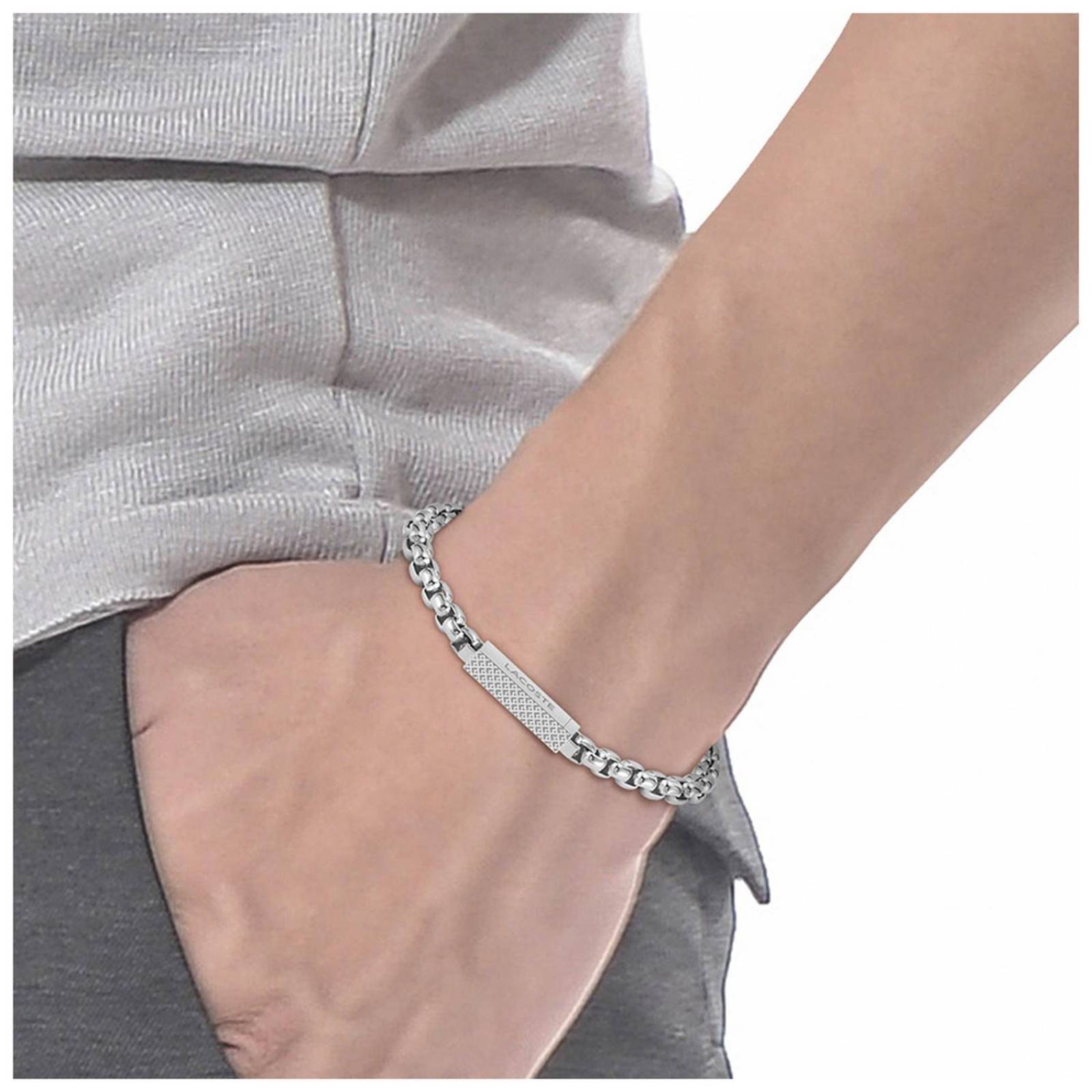 Pulsera Lacoste L Essentiel Plateado para Hombre