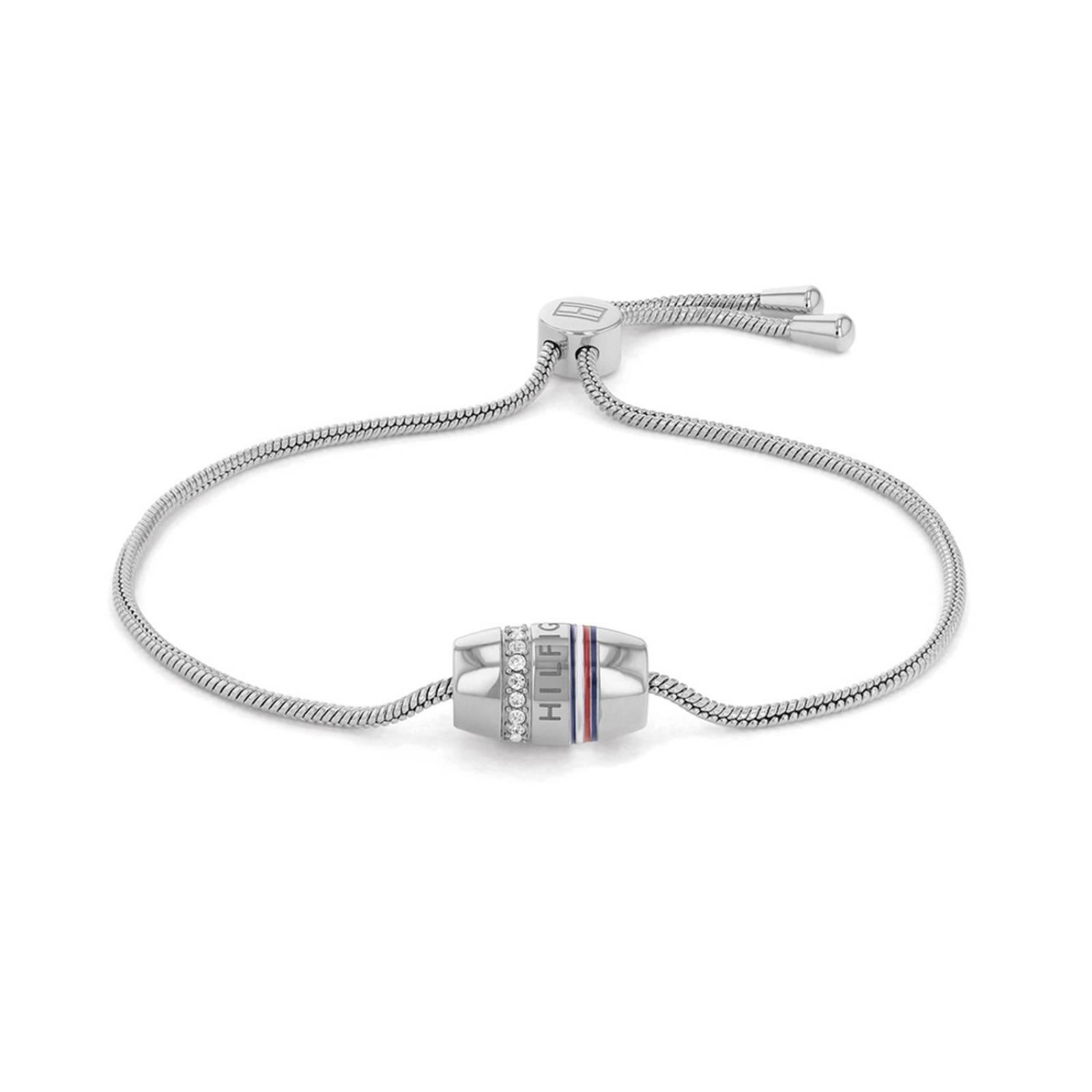 Pulsera Tommy Hilfiger Mesh Charm Plateado para Mujer 