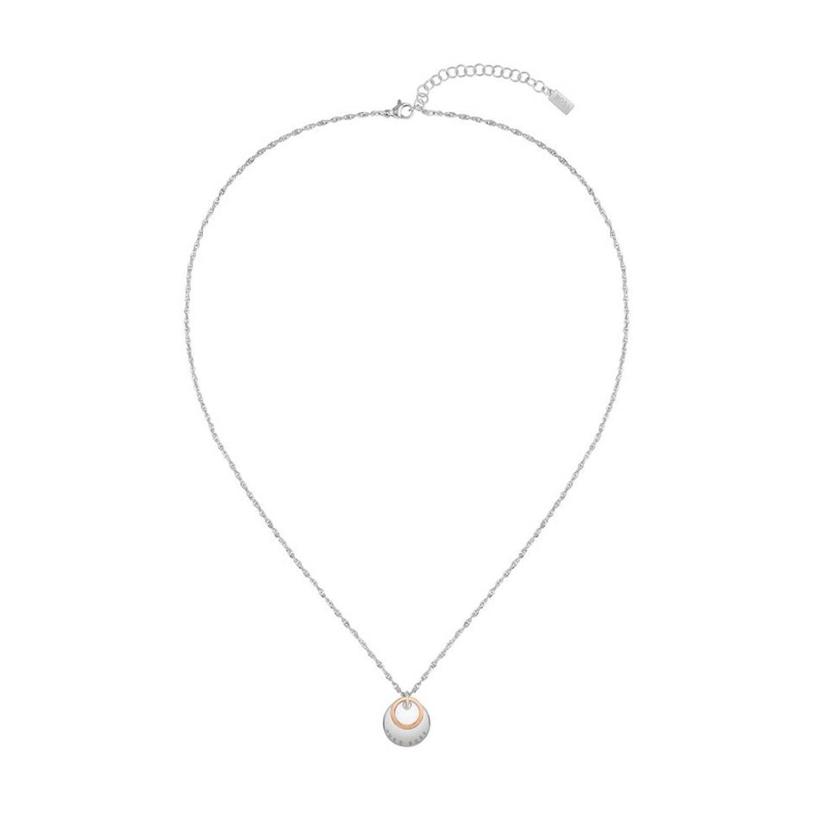 Collar Hugo Boss Medallion Plateado para Mujer 