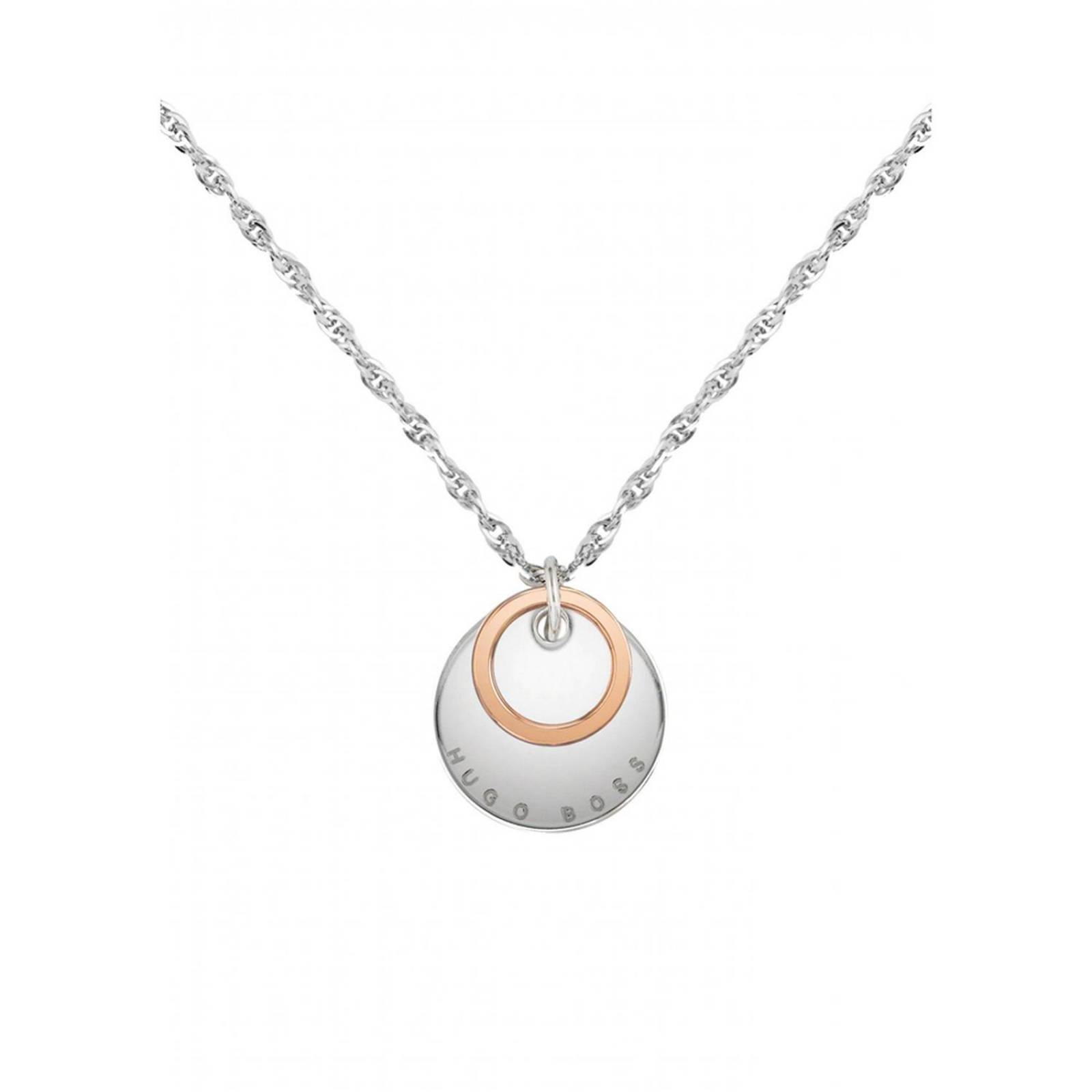 Collar Hugo Boss Medallion Plateado para Mujer 