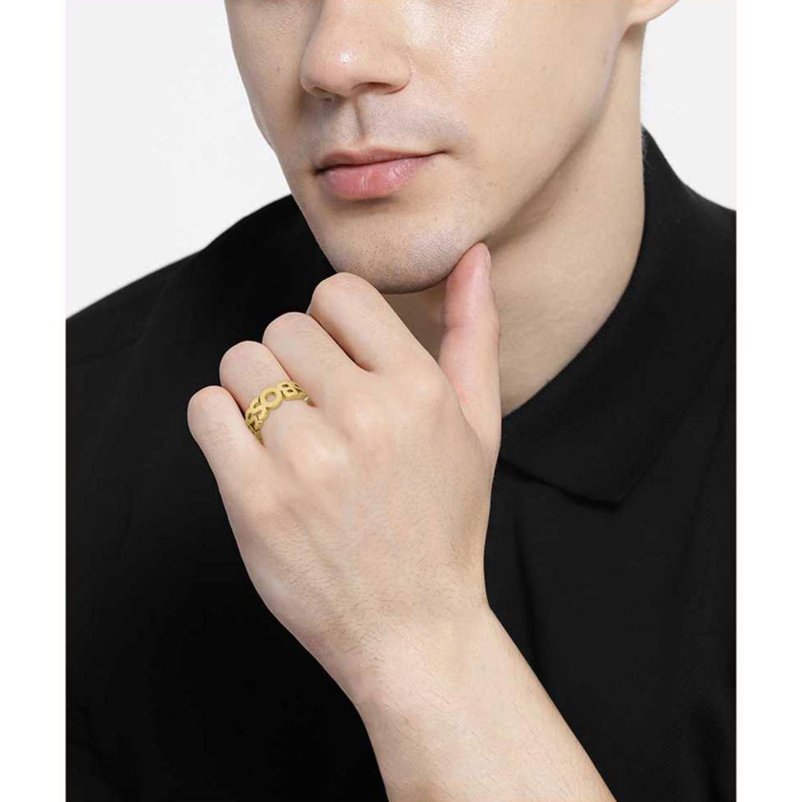 Anillo Hugo Boss Kassy Dorado para Hombre 