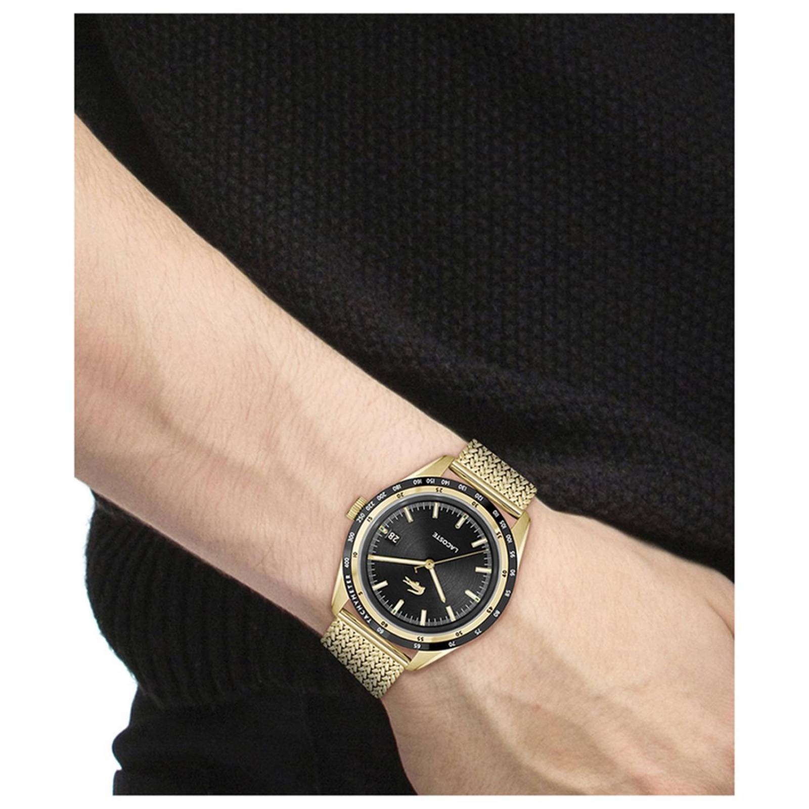 Reloj Lacoste Hombre Acero Chapado Oro 2011295 Everett 