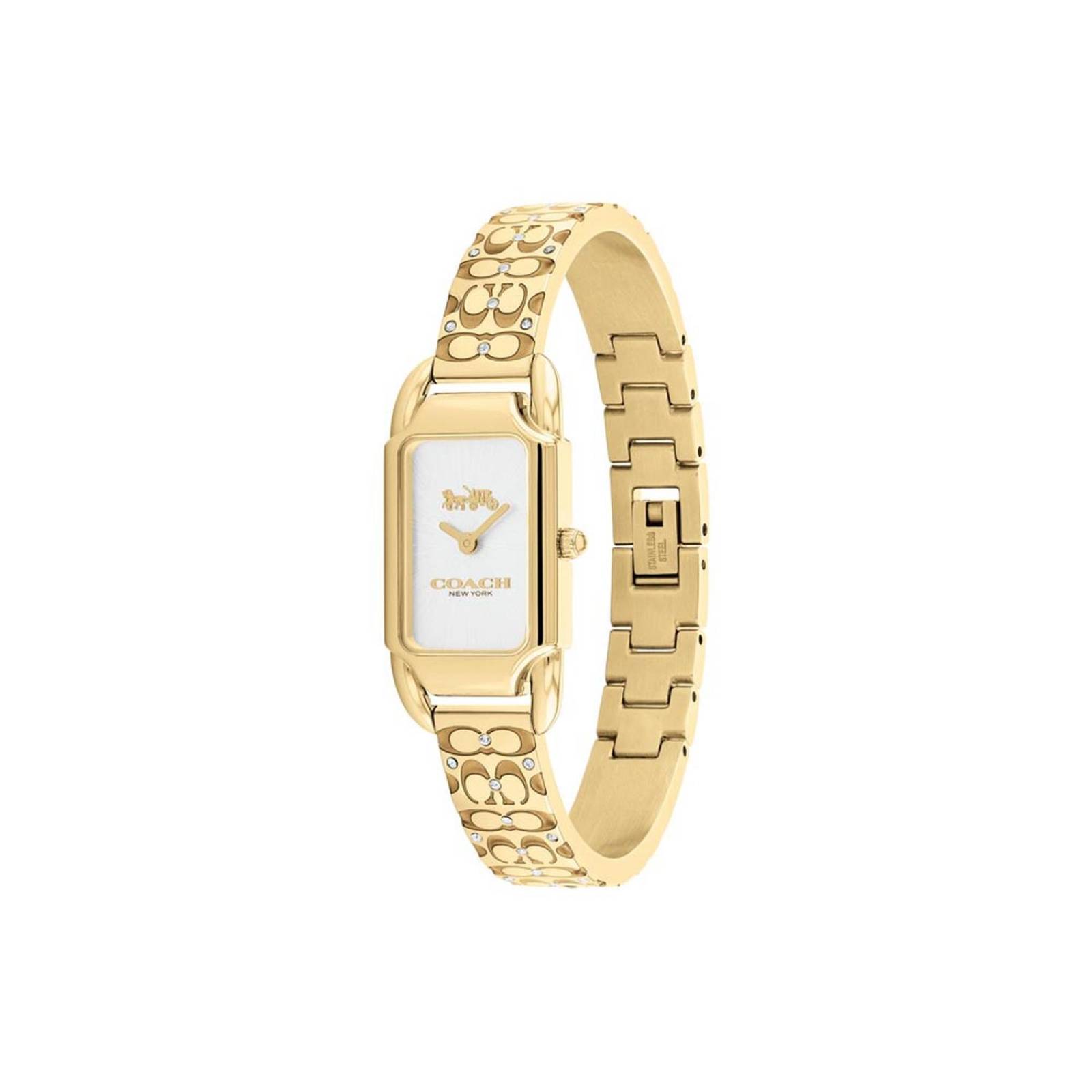 Reloj Coach Mujer Acero Chapado Oro Cristales 14504196 Cadie 