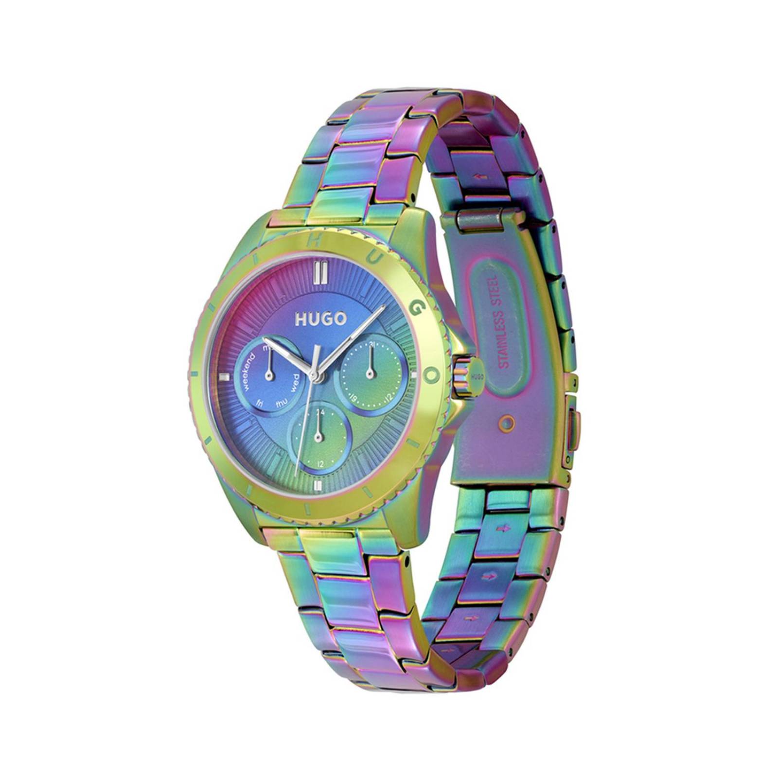 Reloj Hugo Boss Mujer Acero Inox 1540160 #Dance Rainbow 