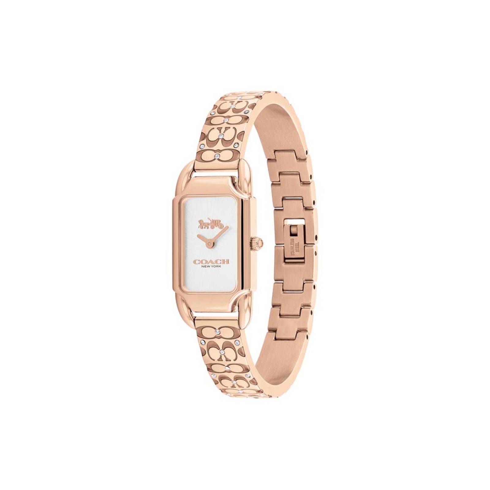 Reloj Coach Mujer Acero Chapado Oro Cristales 14504197 Cadie 