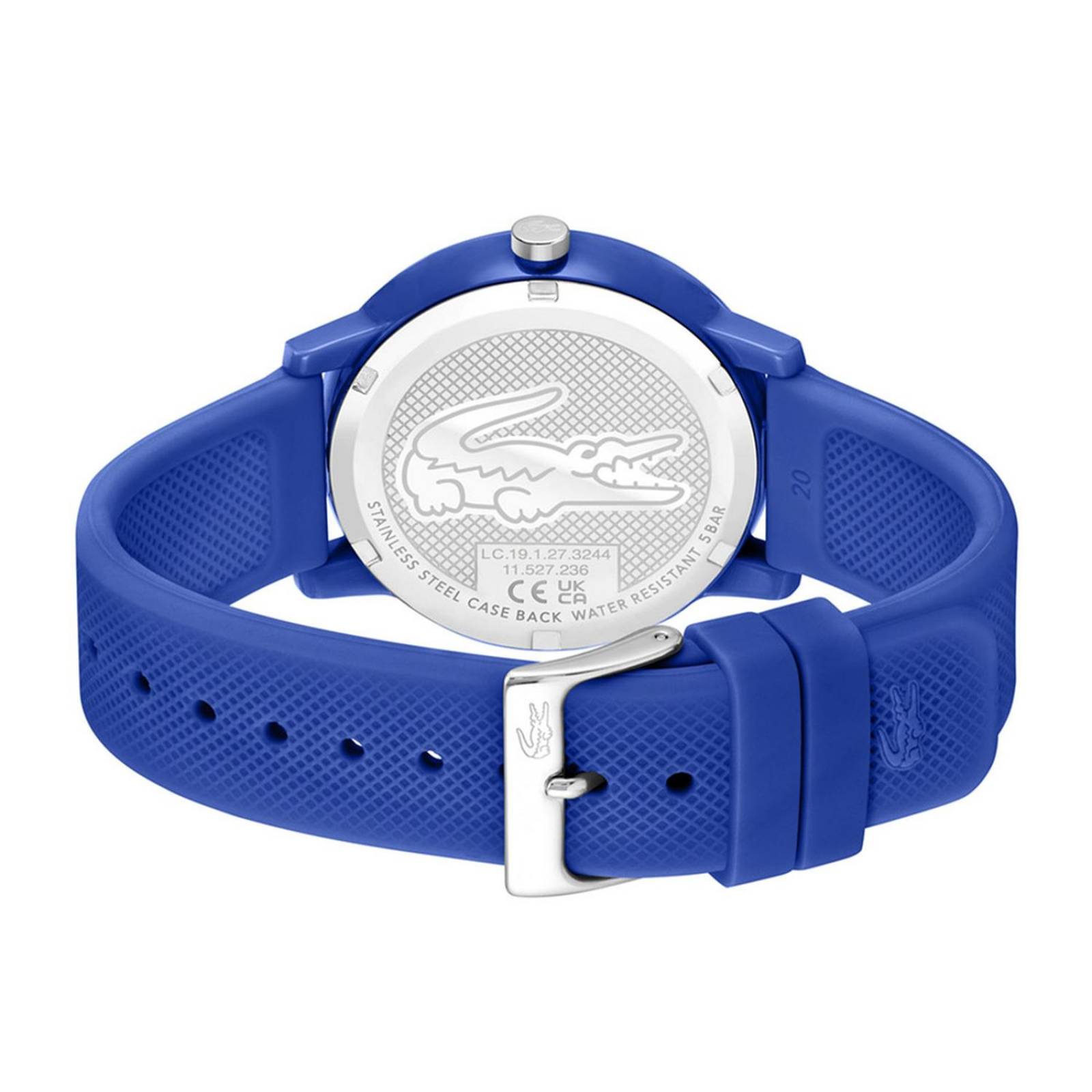  Lacoste Reloj de cuarzo para hombre con correa de silicona,  azul, 23 (Modelo: 2011092), Azul, 2011092 - CHALLENGER : Ropa, Zapatos y  Joyería