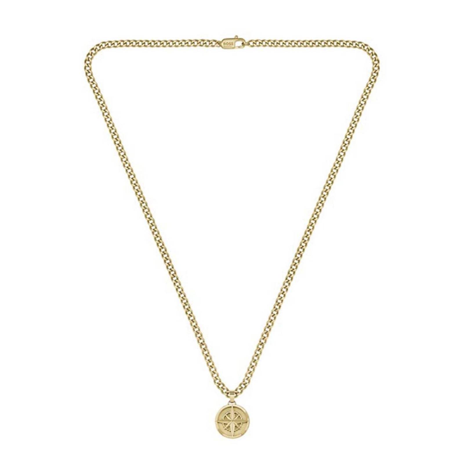 Collar Hugo Boss North Dorado Acero Chapa Oro para Hombre 