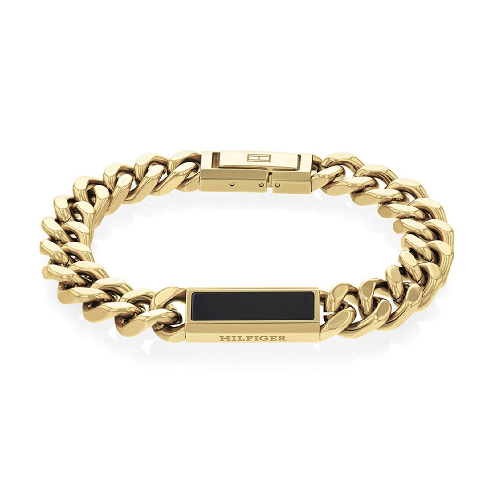 Pulsera Tommy Hilfiger Semi Precious Acero Chapa Oro Hombre 