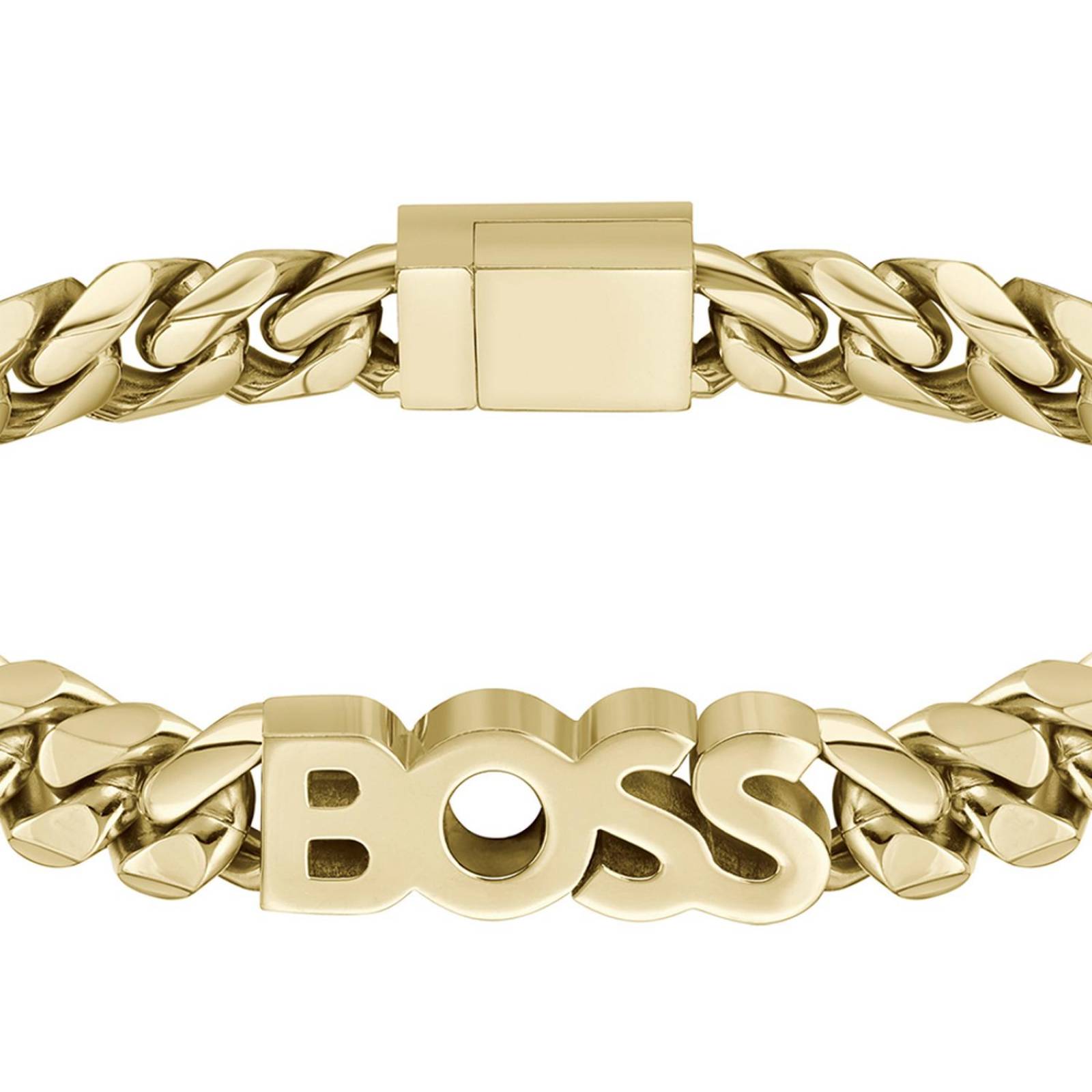 Pulsera Hugo Boss Kassy Dorado Acero Chapa Oro para Hombre 
