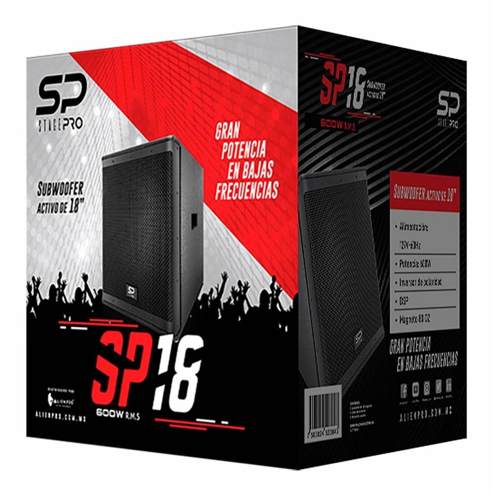 Subwoofer Amplificado Alienpro Sp18   S002