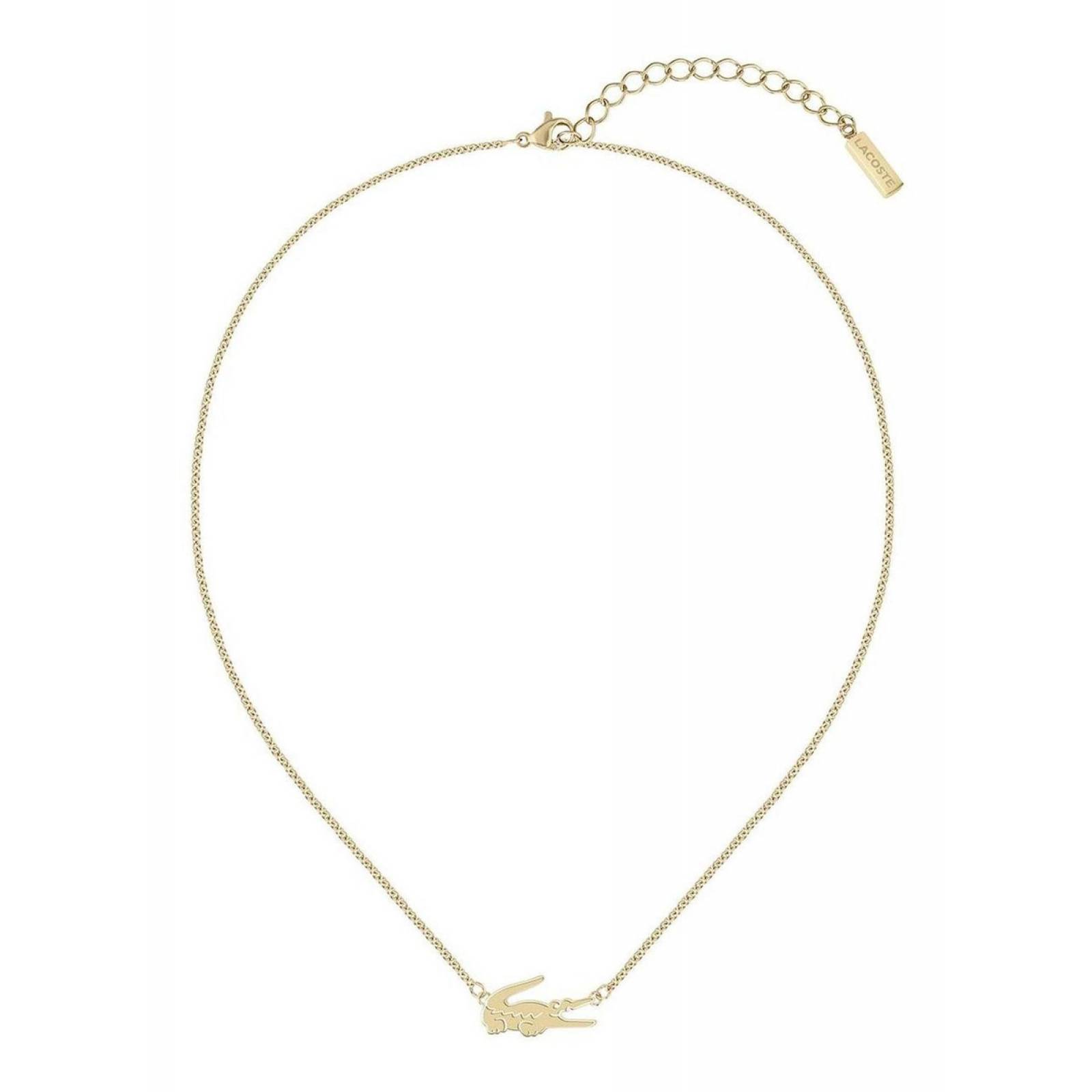 Collar Lacoste Crocodile Acero Inoxidable 2040045 Para Mujer
