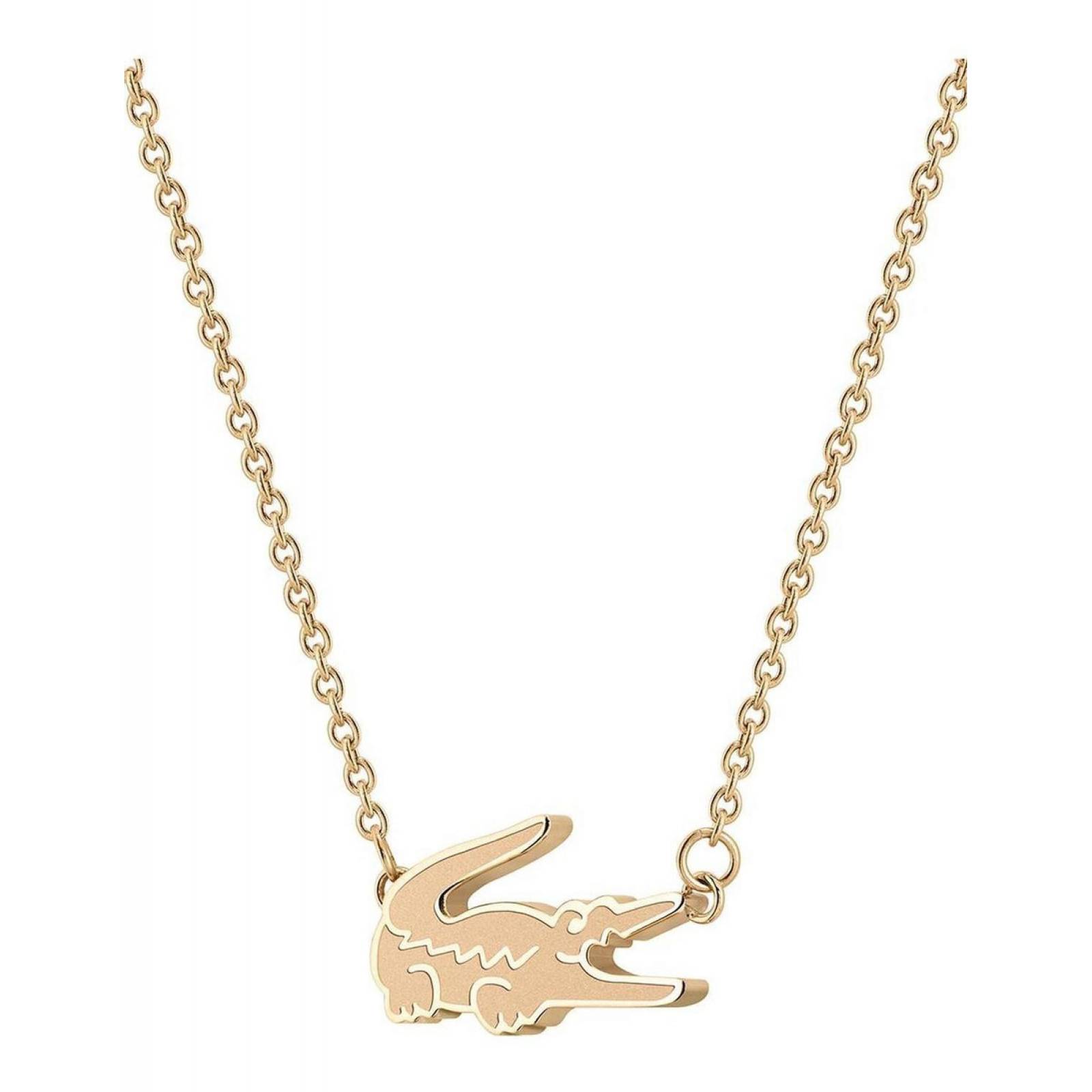 Collar Lacoste Crocodile Acero Inoxidable 2040045 Para Mujer