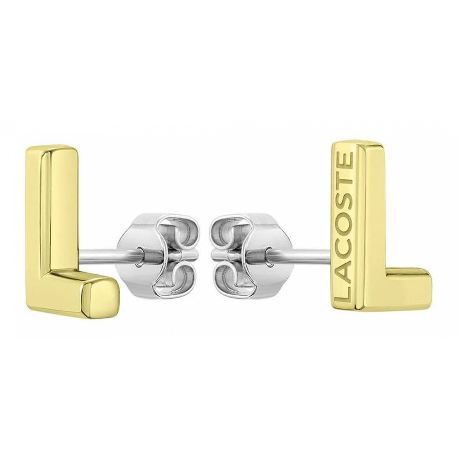 Aretes Lacoste Fundament Acero Inoxidable 2040010 Para Mujer