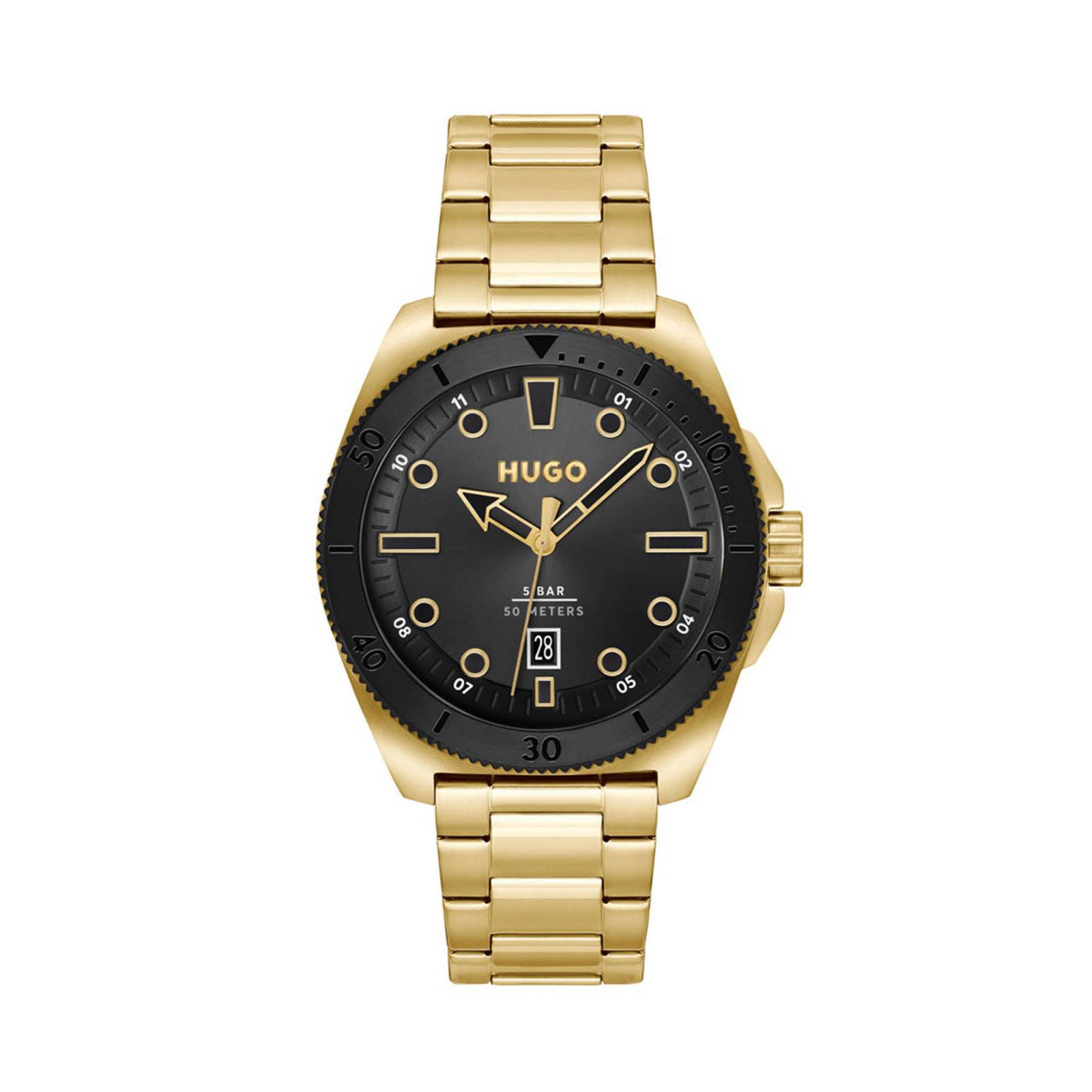 Reloj Hugo Boss Hombre Acero Chapado Oro 1530304 Num Visit
