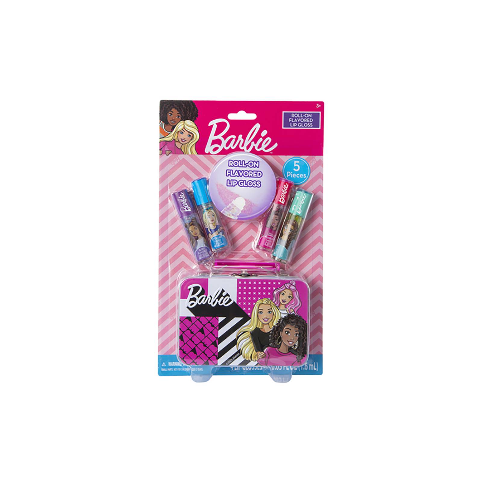 Set Labial Gloss Brillo Roll On Con Sabor 4 Piezas Barbie