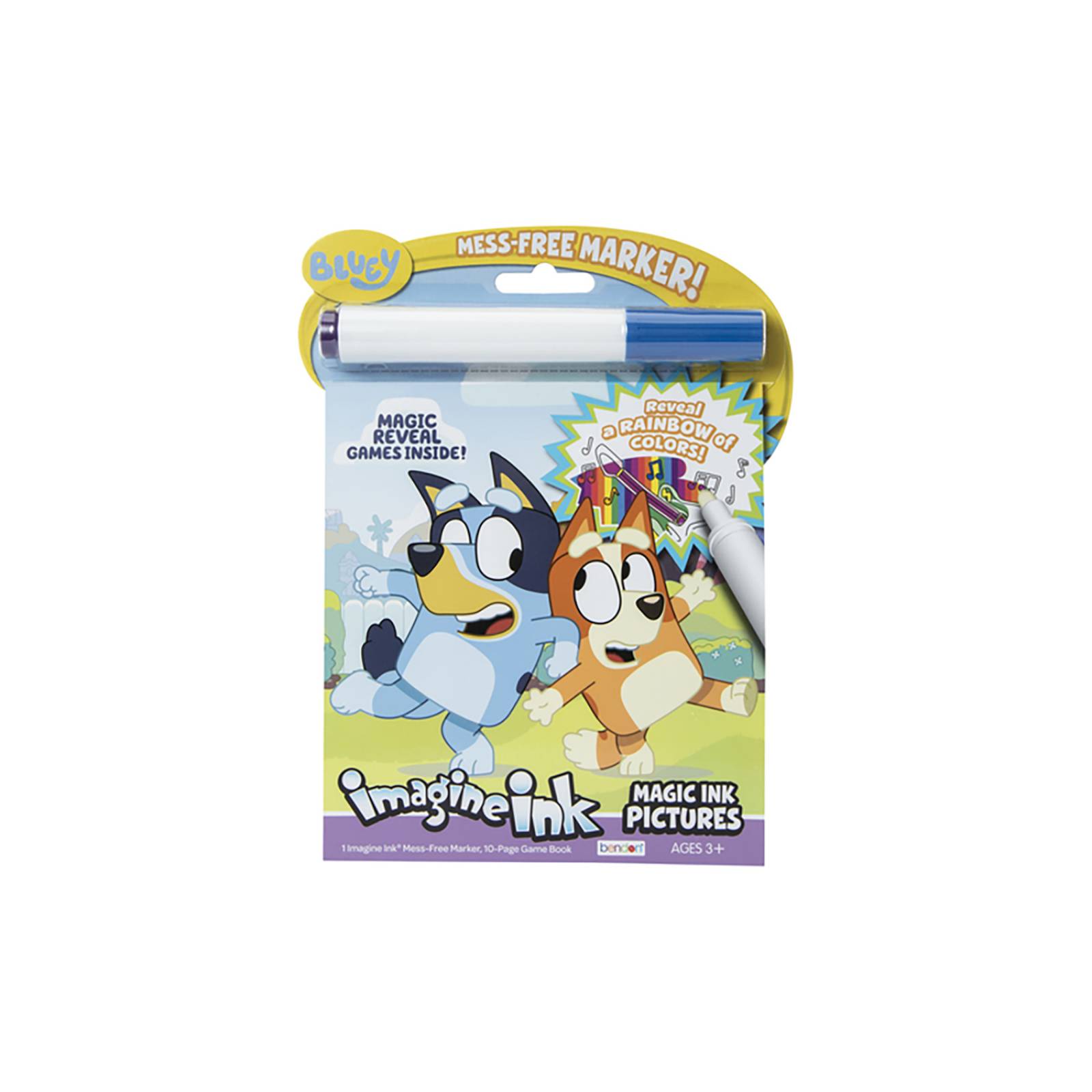 Libreta Cuaderno Colorear Bluey Imagine ink Magic ink Bendon