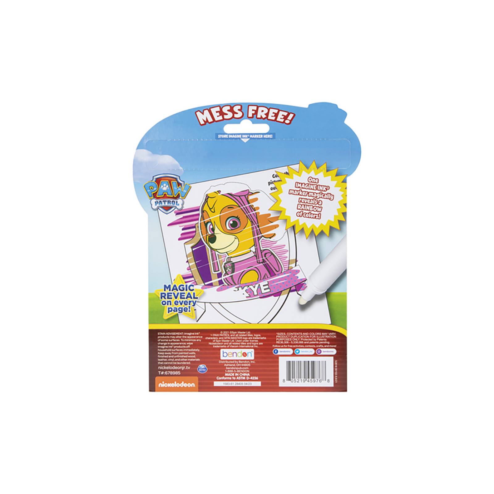 Libreta Cuaderno Colorear Paw Patrol Imagine ink Magic ink