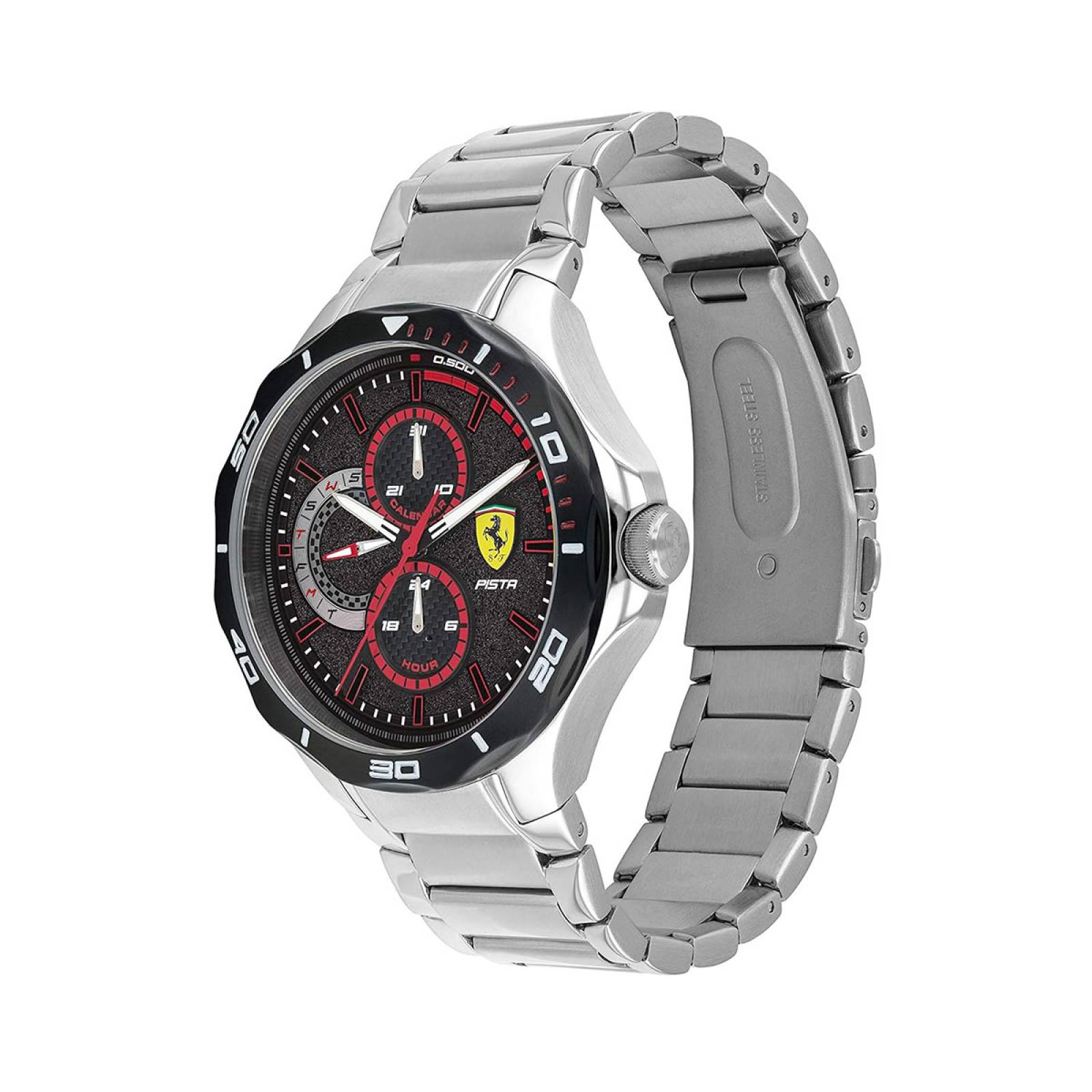 Reloj Ferrari Pista Plateado 0830726 Para Hombre