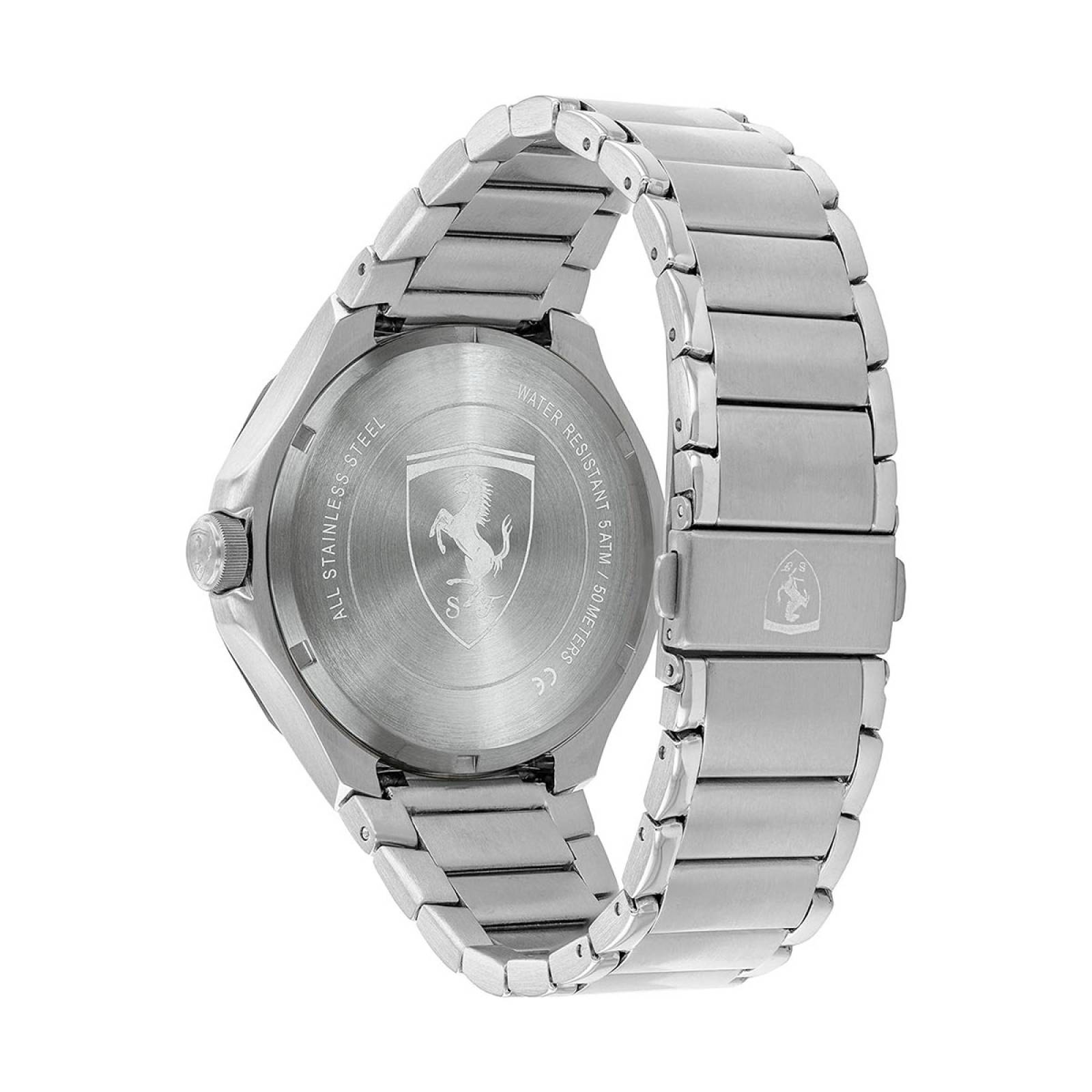 Reloj Ferrari Pista Plateado 0830726 Para Hombre