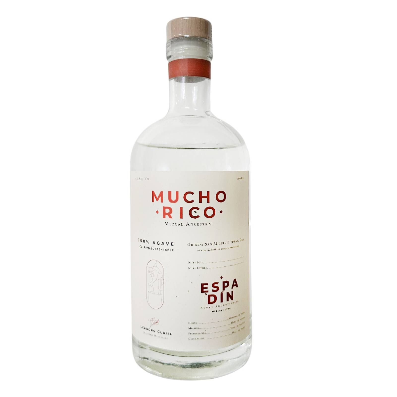 Mezcal Artesanal Joven Espadín Mucho Rico 700ml