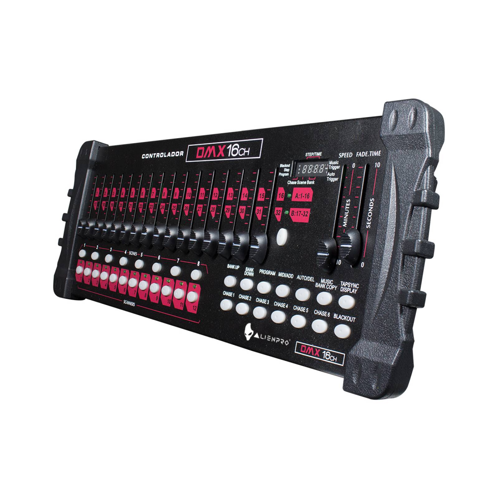 Controlador DMX 16 CH 10W Alienpro de 32 Canales
