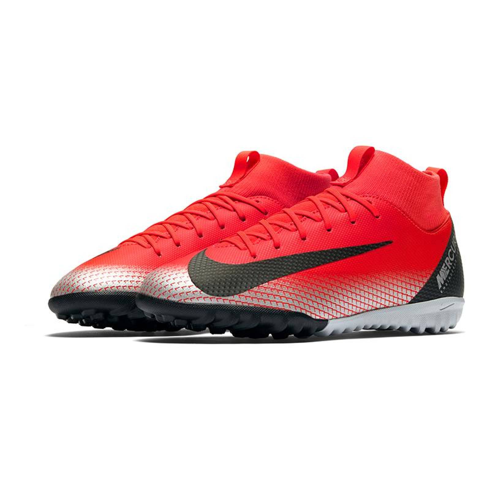 Taquetes Nike CR7 Jr. SuperflyX 6 Academy (TF) Juveniles color Rojo CPP