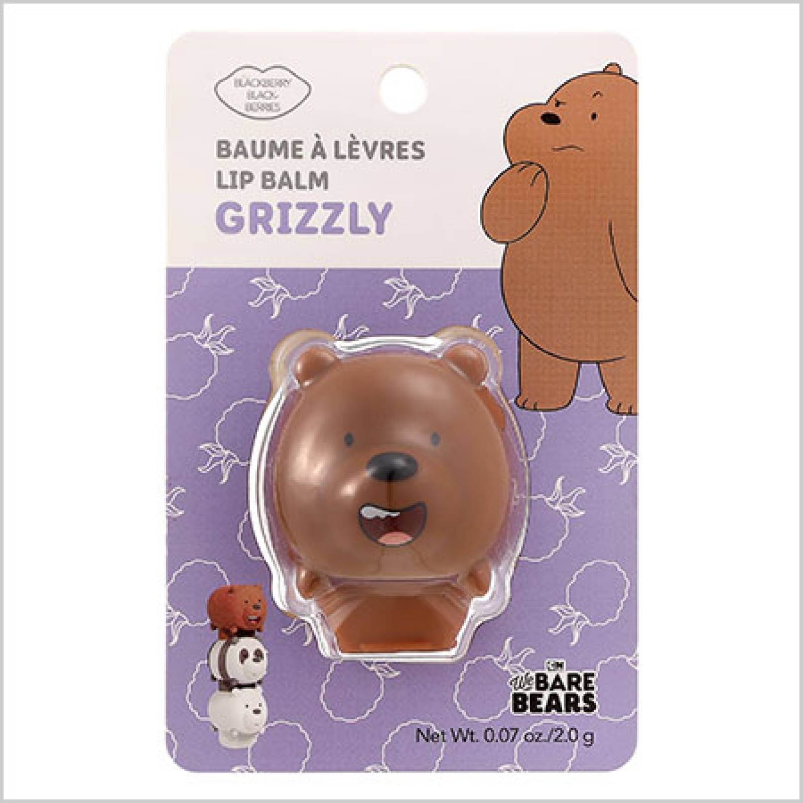 BALSAMO LABIAL REDONDO GRIZZLY V3.0- WE BARE BEARS